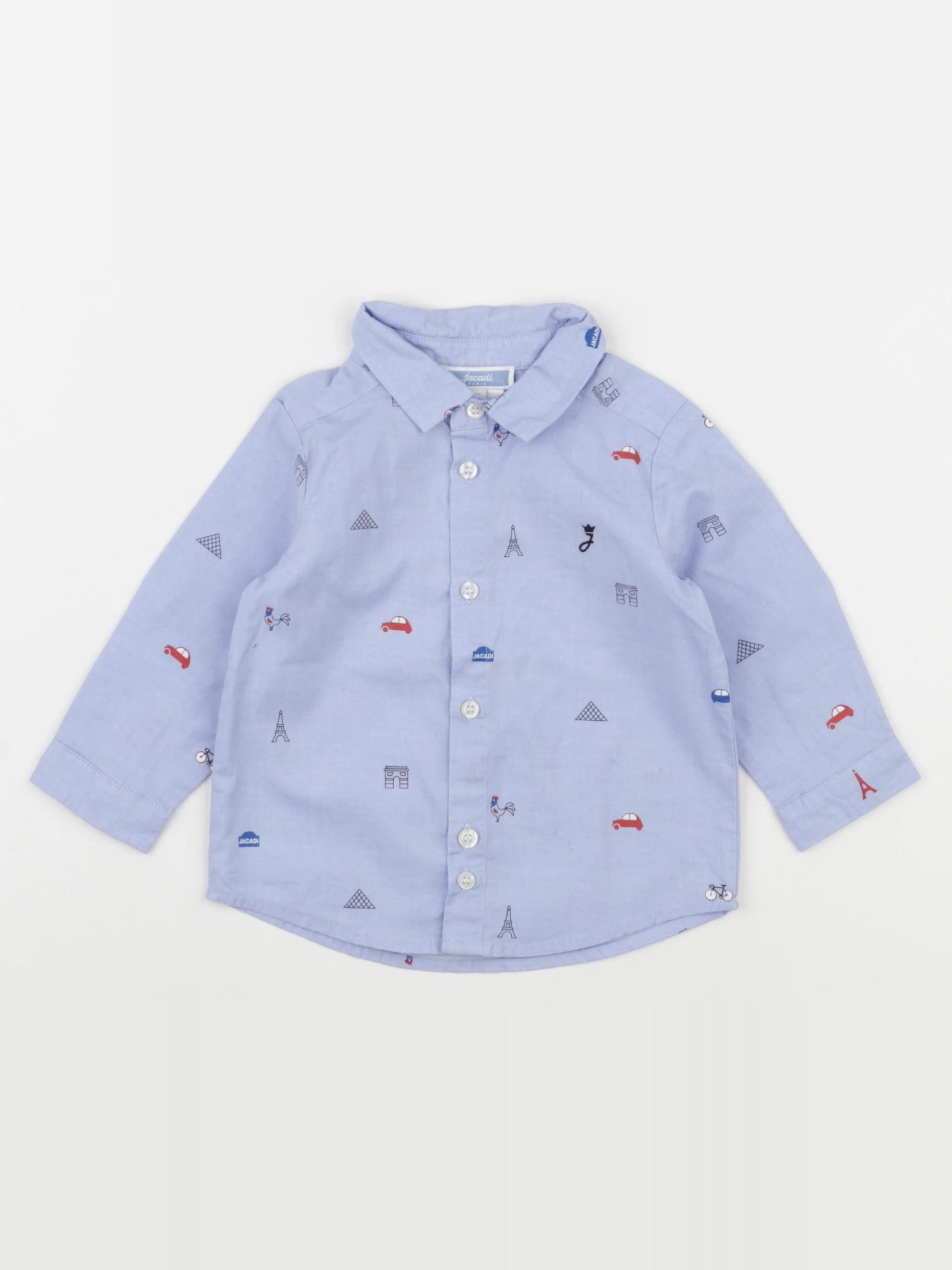 Jacadi - chemise bleu - 6 mois