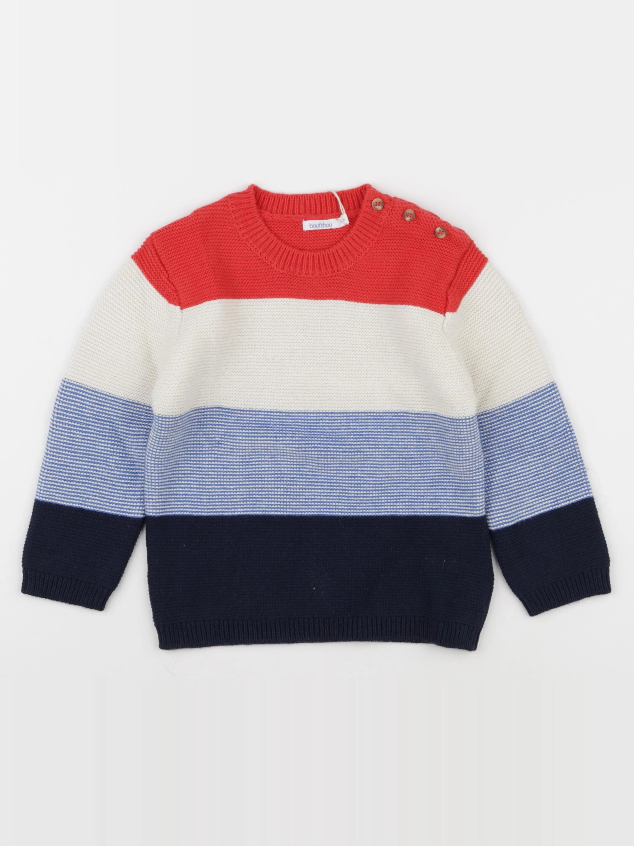 Boutchou - pull multicolore - 36 mois