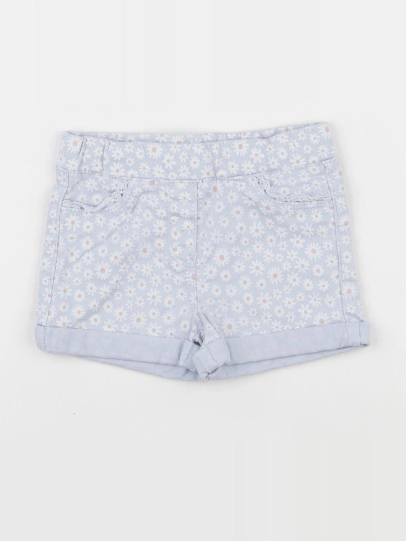 Vertbaudet - short coton bleu - 2 ans