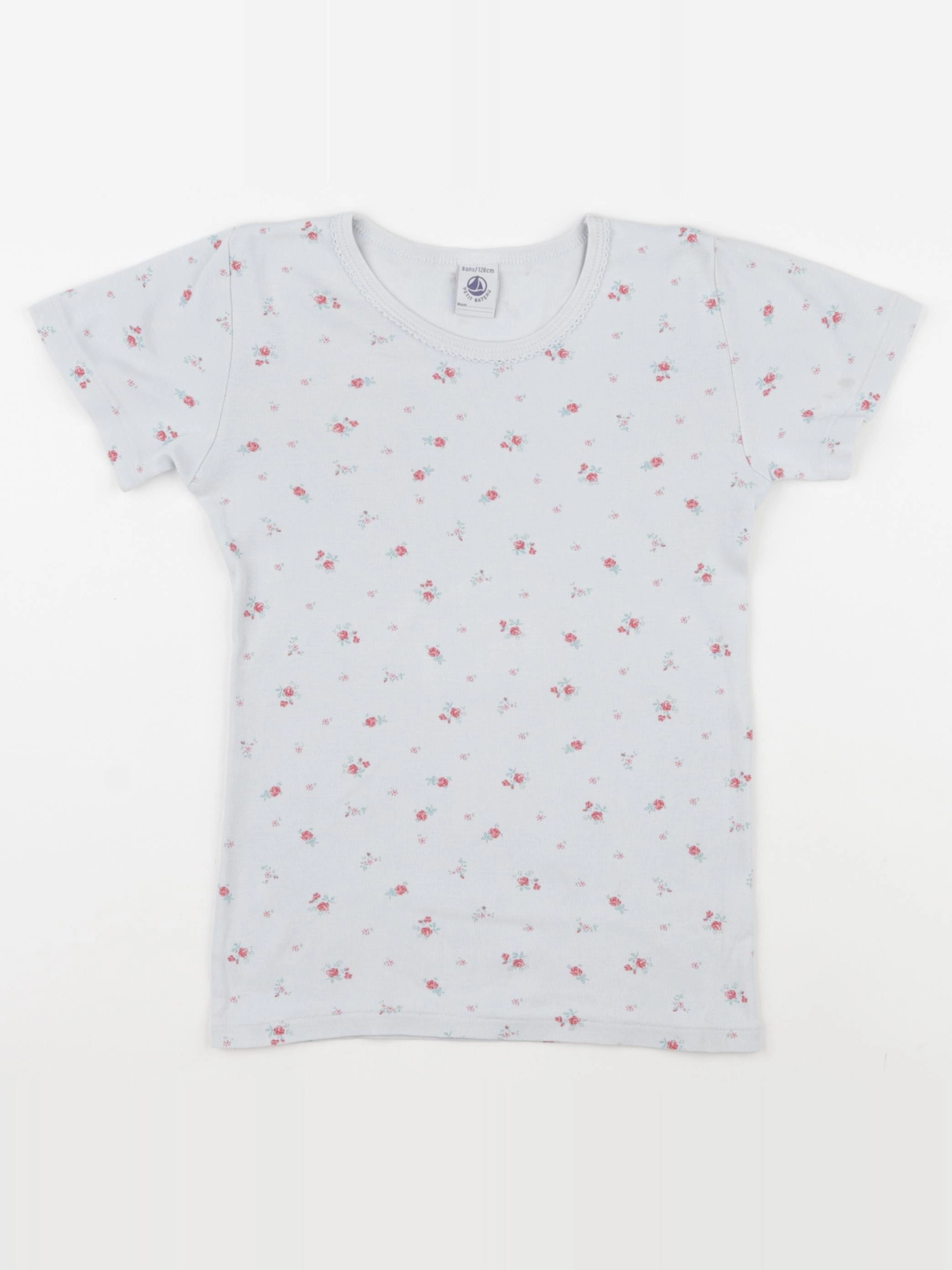 Petit Bateau - maillot de corps bleu - 8 ans