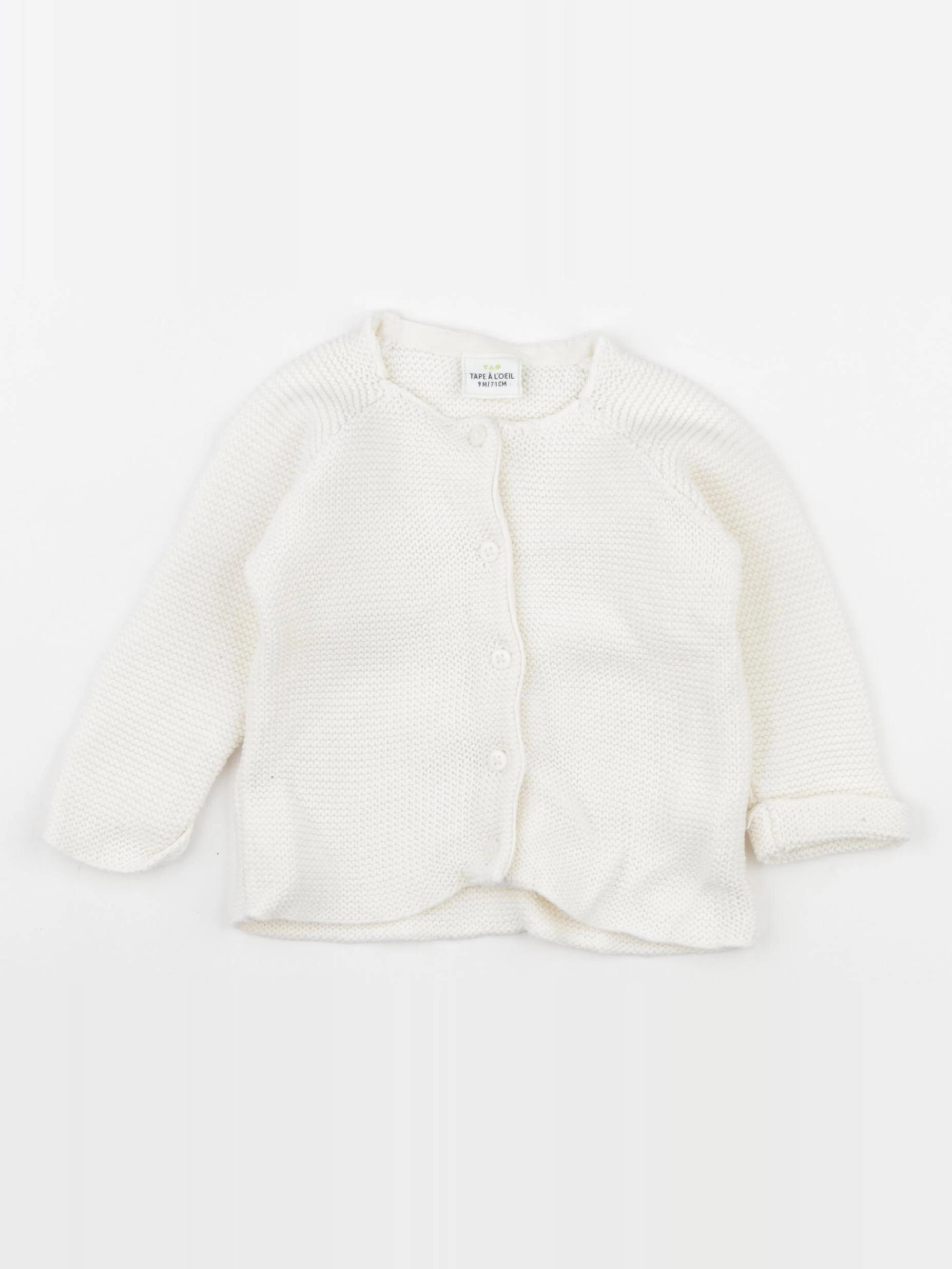Tape à l'oeil - gilet beige - 9 mois
