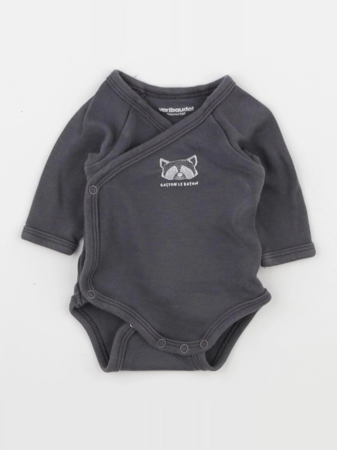 Vertbaudet - body gris - 1 mois
