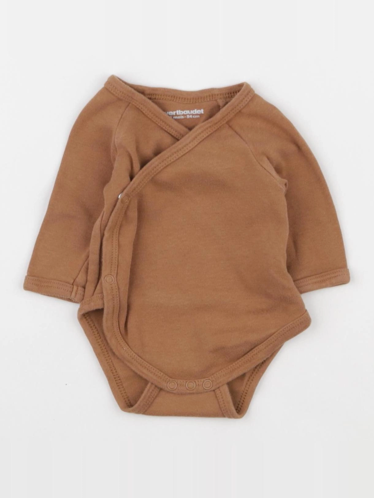 Vertbaudet - body marron - 1 mois