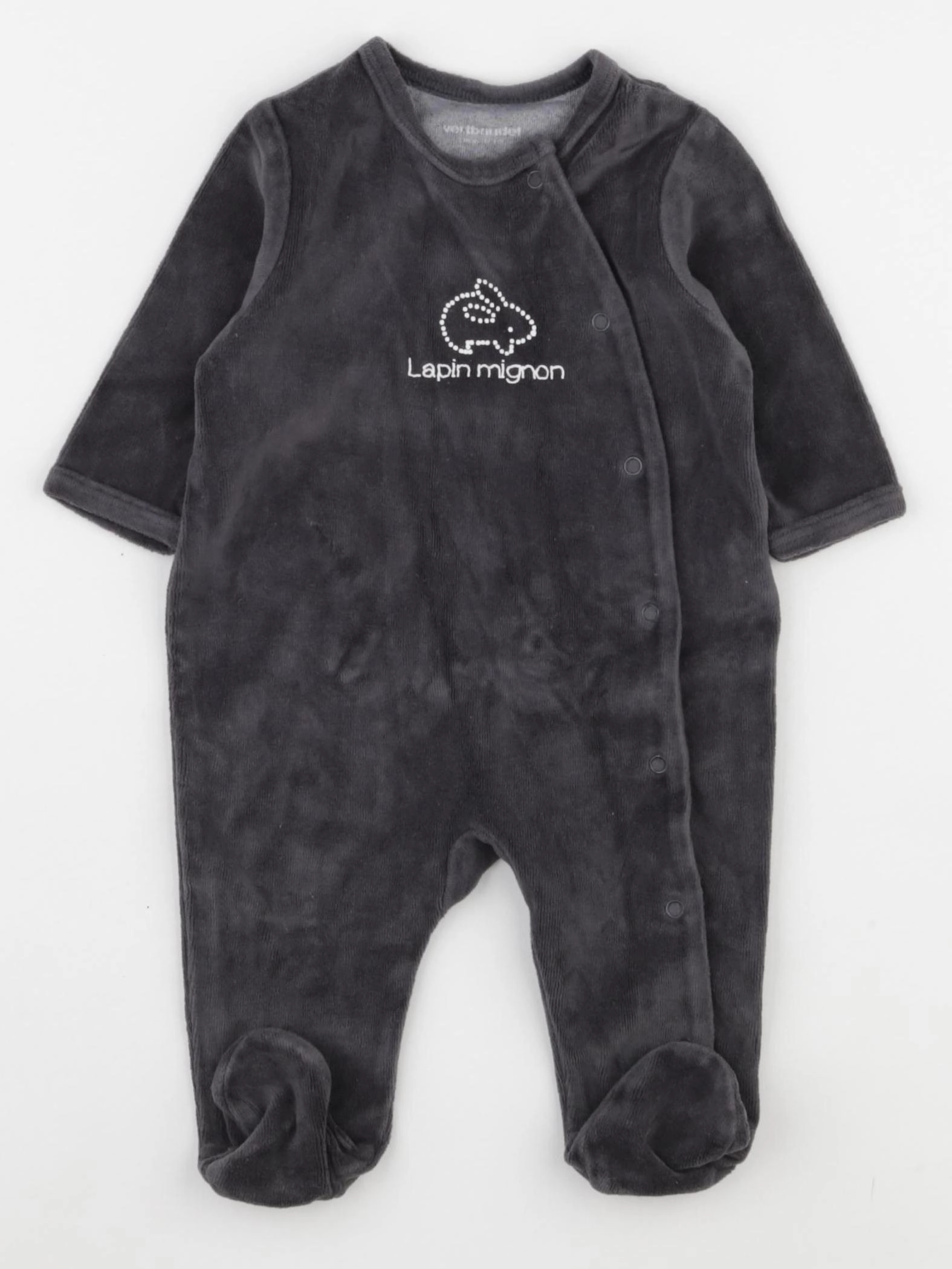 Vertbaudet - pyjama gris - 6 mois