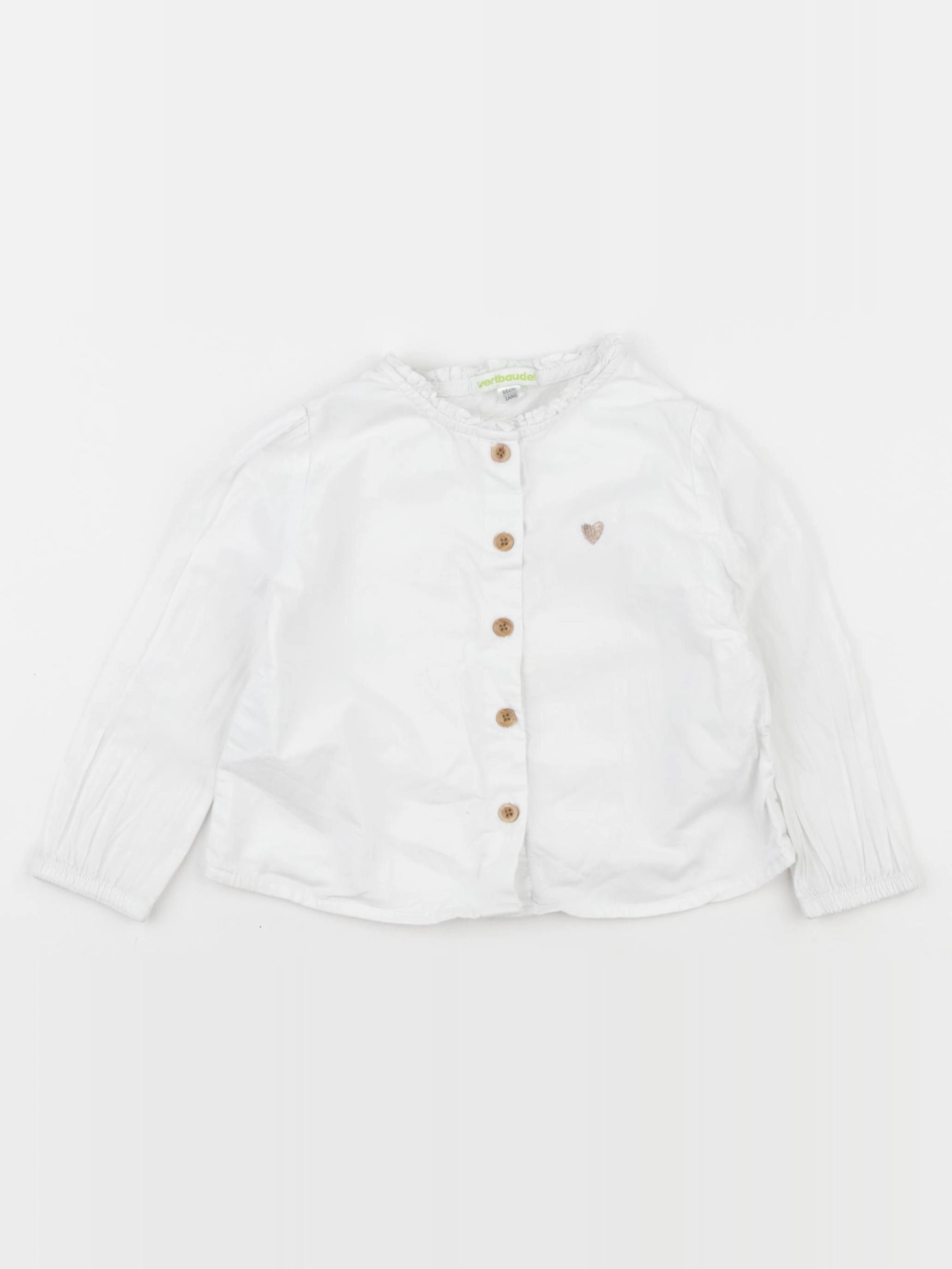Vertbaudet - blouse blanc - 2 ans