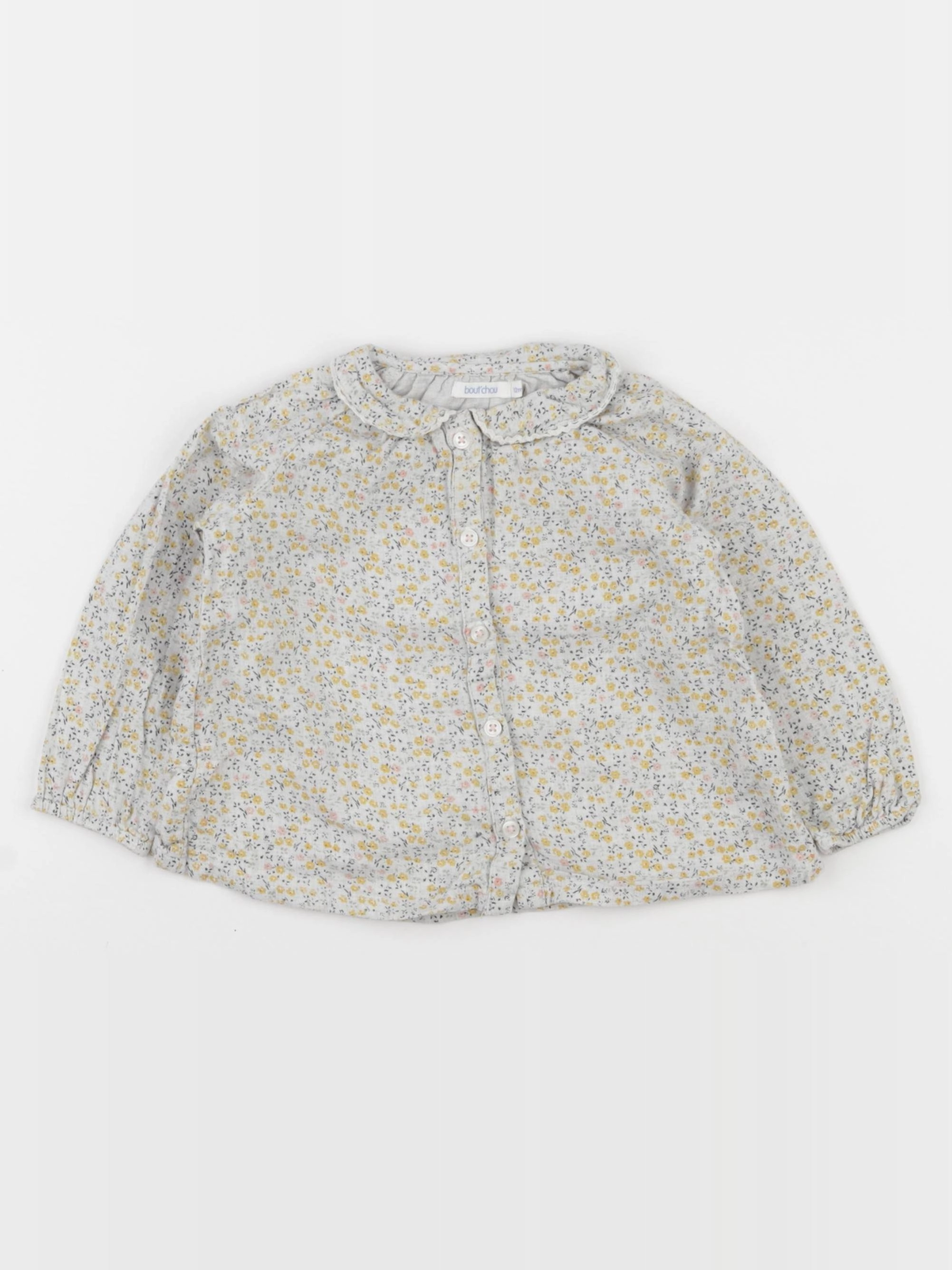 Boutchou - blouse gris - 12 mois