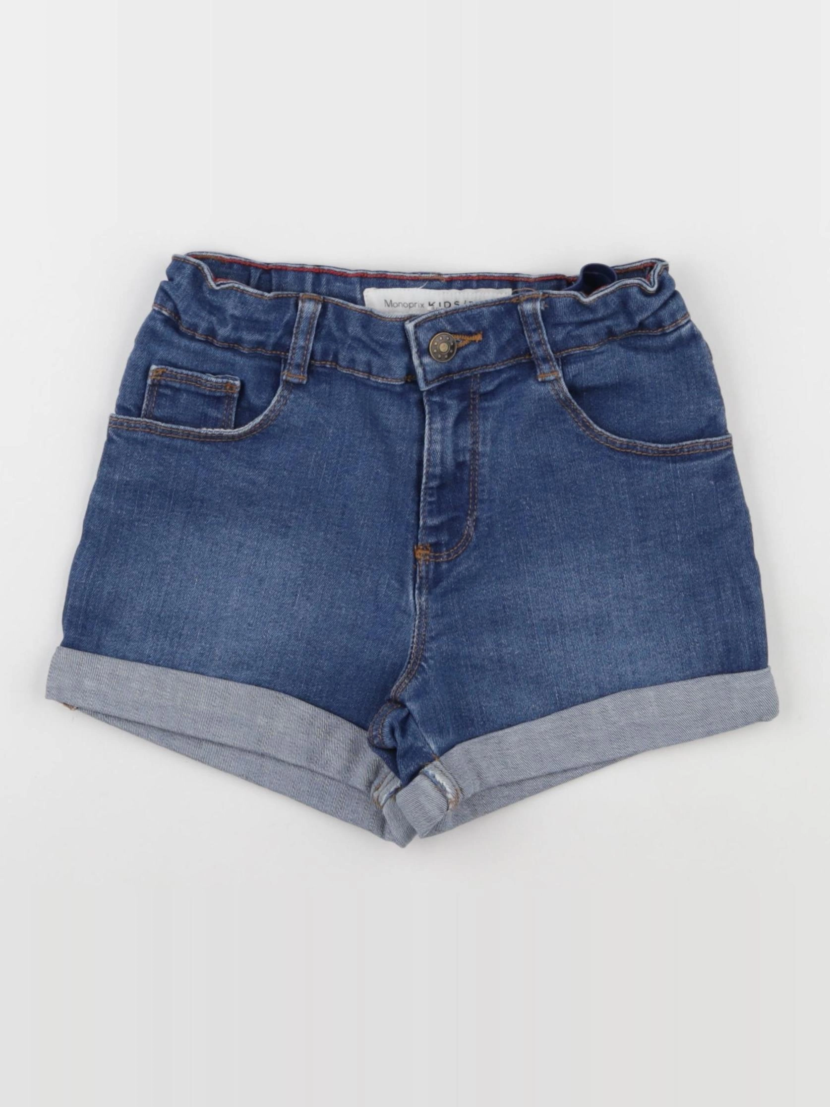 Monoprix - short bleu - 8 ans