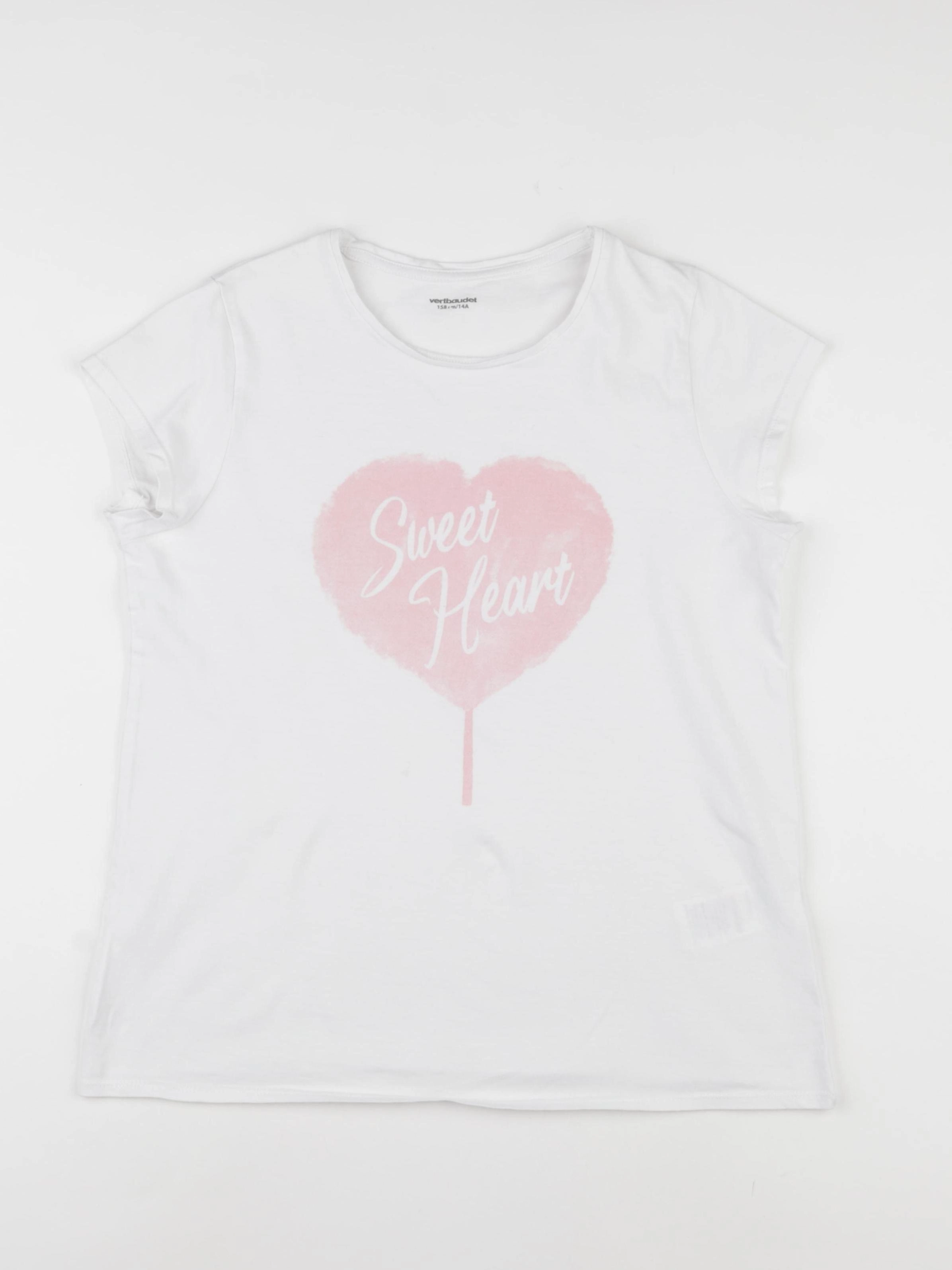 Vertbaudet - tee-shirt blanc - 14 ans