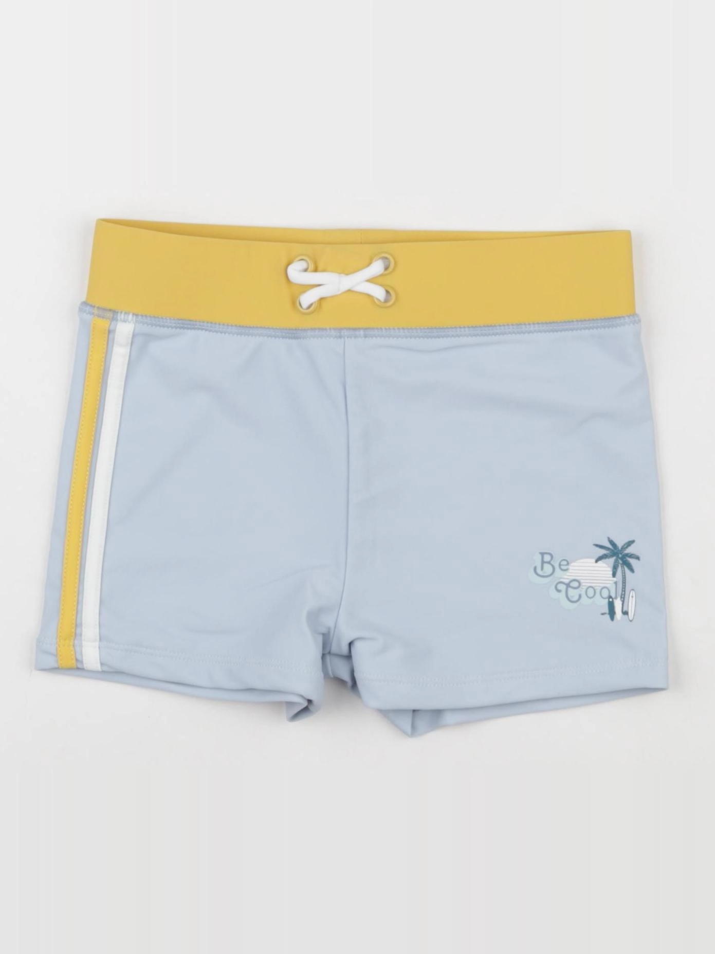 Vertbaudet - maillot de bain bleu, jaune - 8 ans