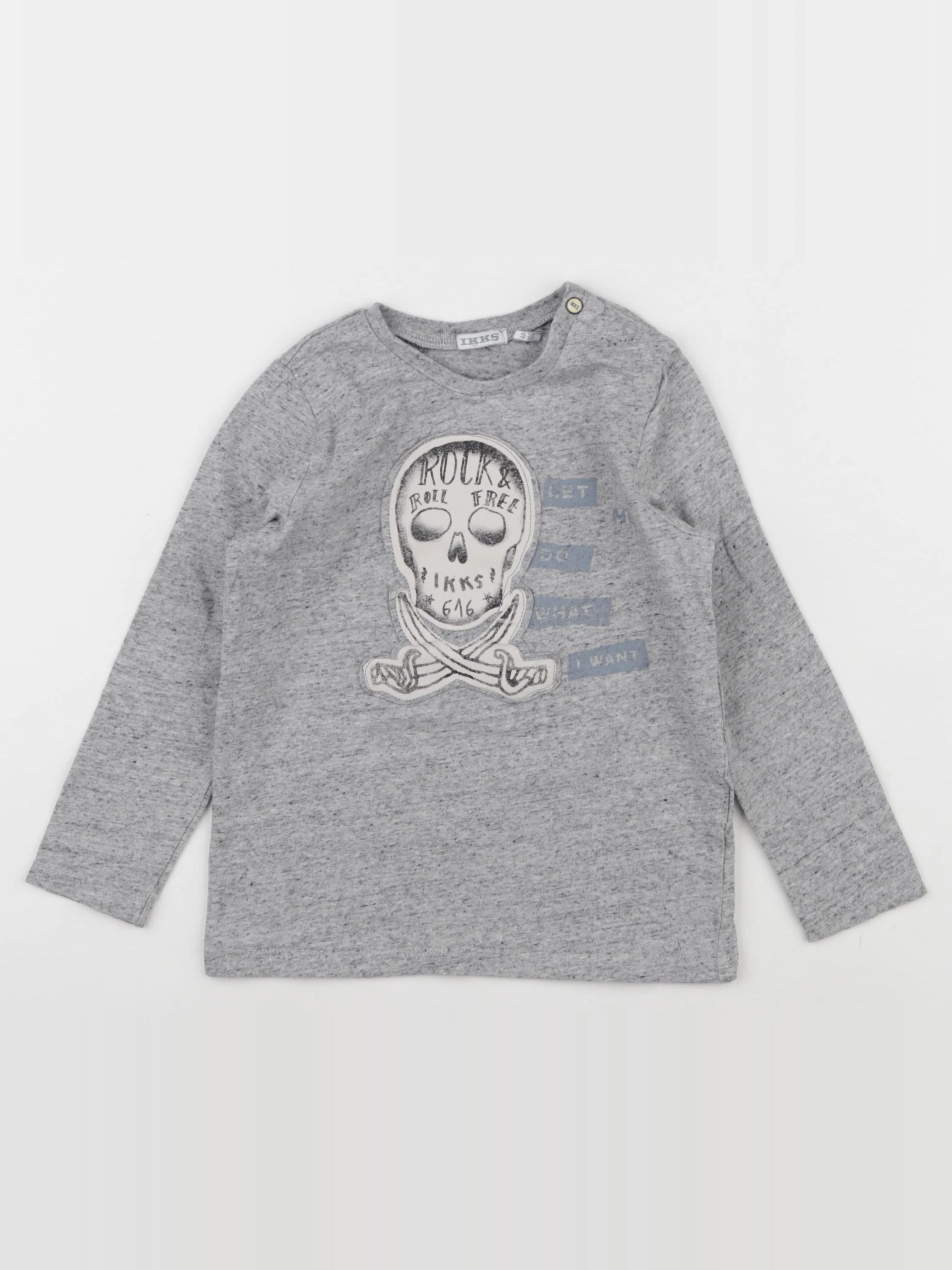 IKKS - tee-shirt gris - 4 ans