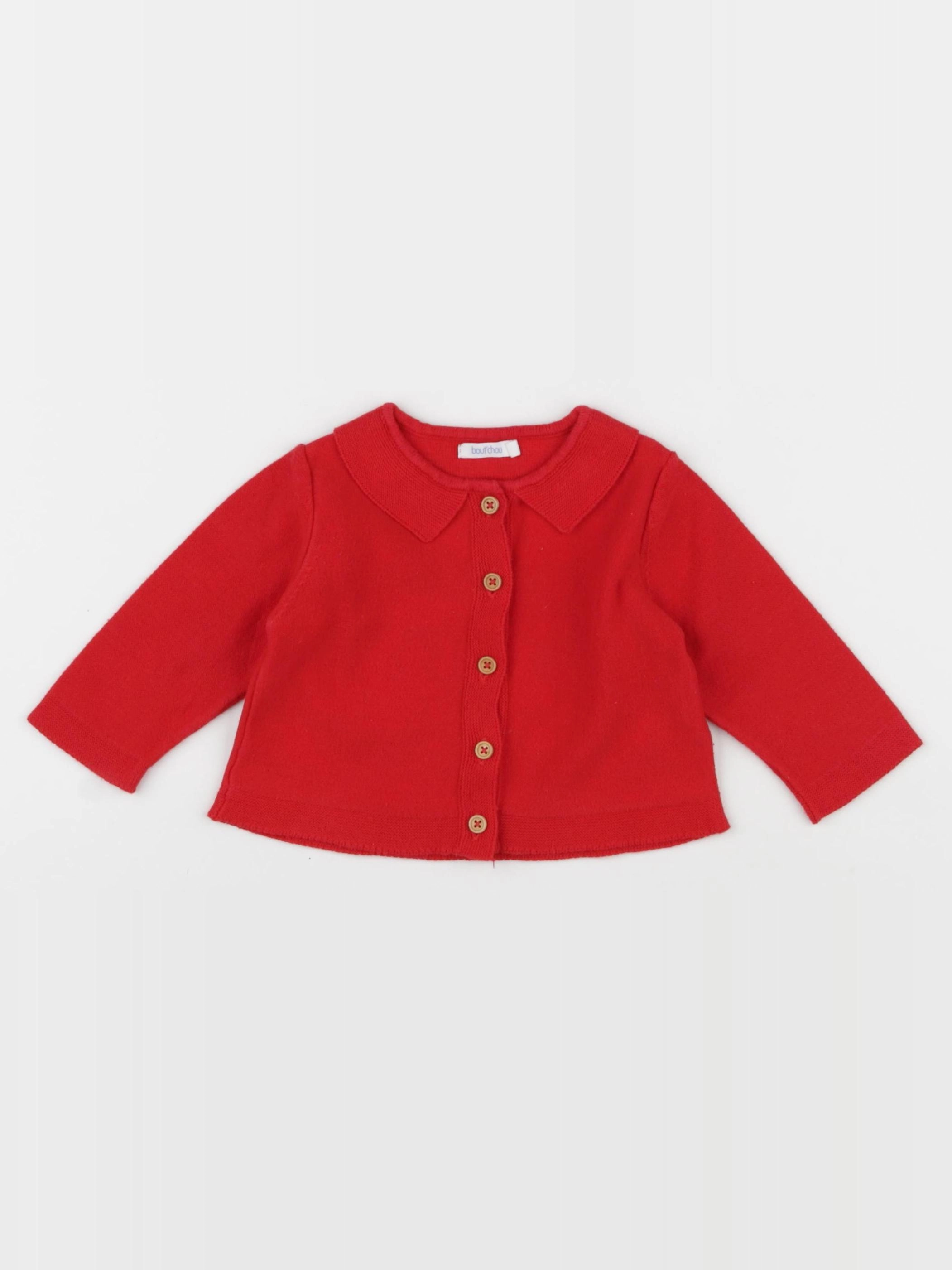 Boutchou - gilet rouge - 6 mois