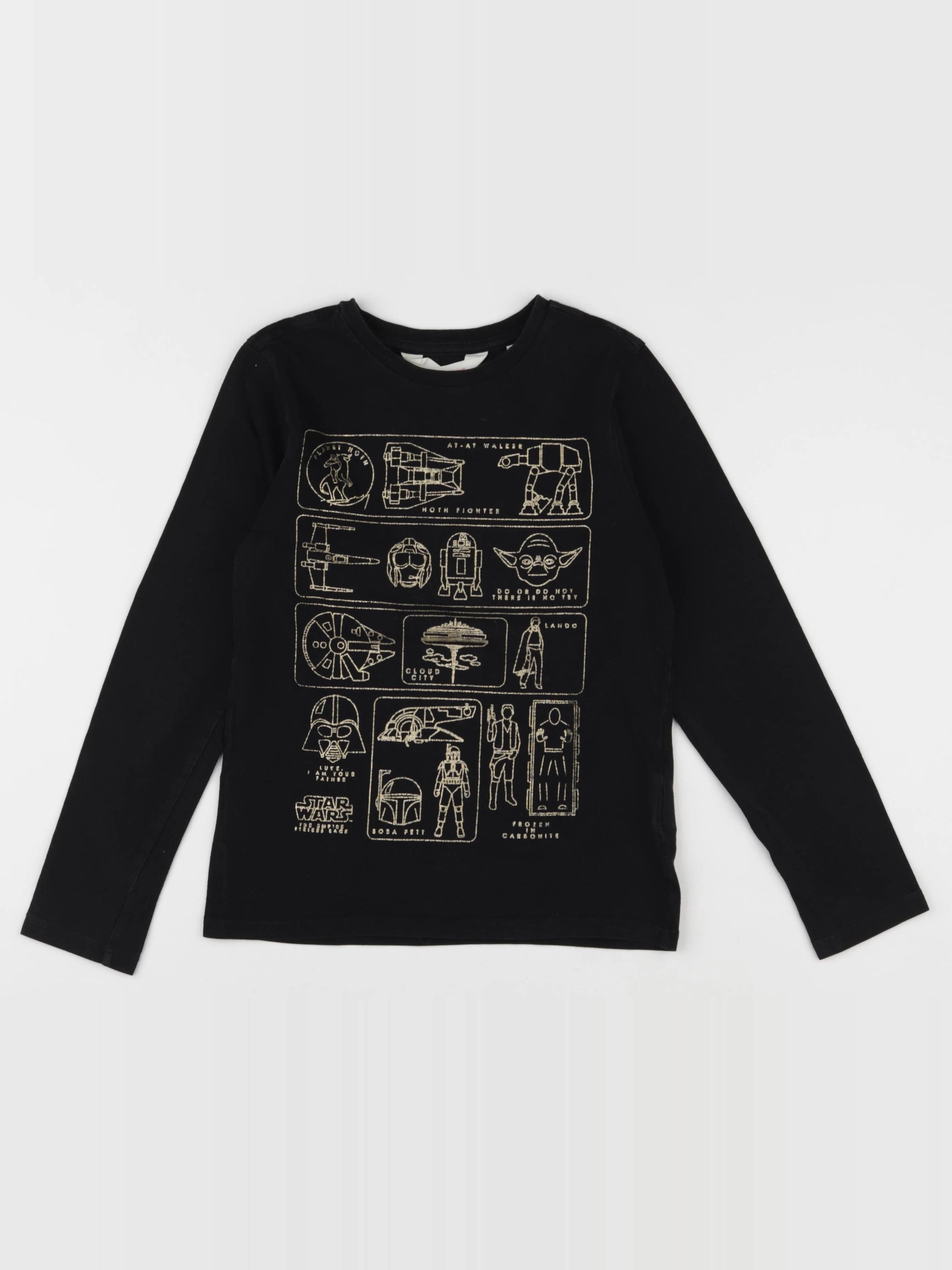 H&M - tee-shirt noir - 6/8 ans