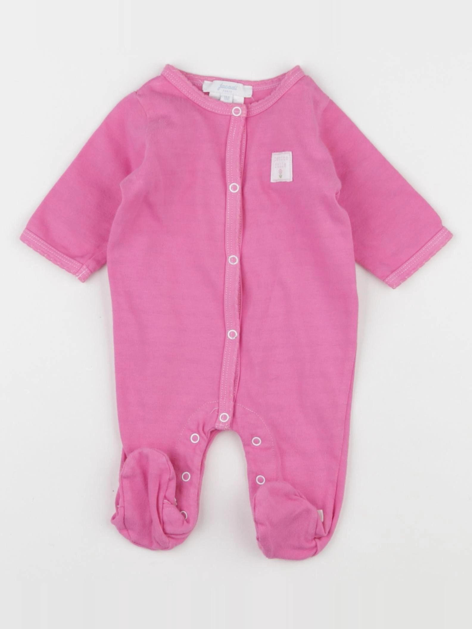 Jacadi - pyjama coton rose - 1 mois