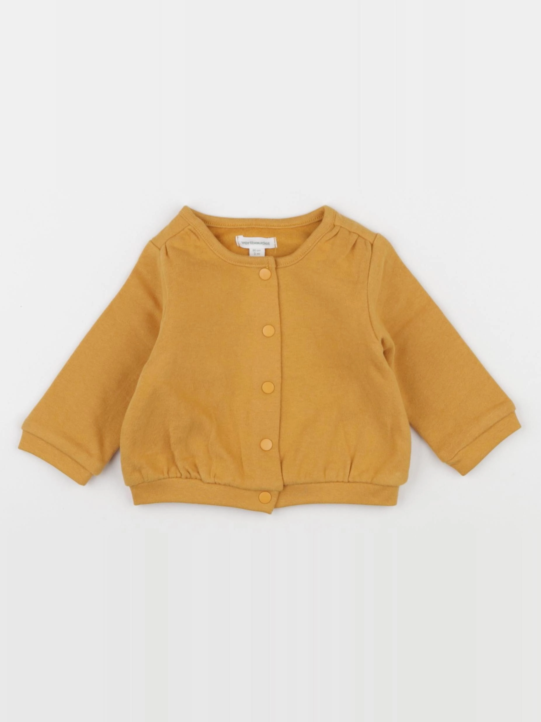 Vertbaudet - sweat jaune - 3 mois