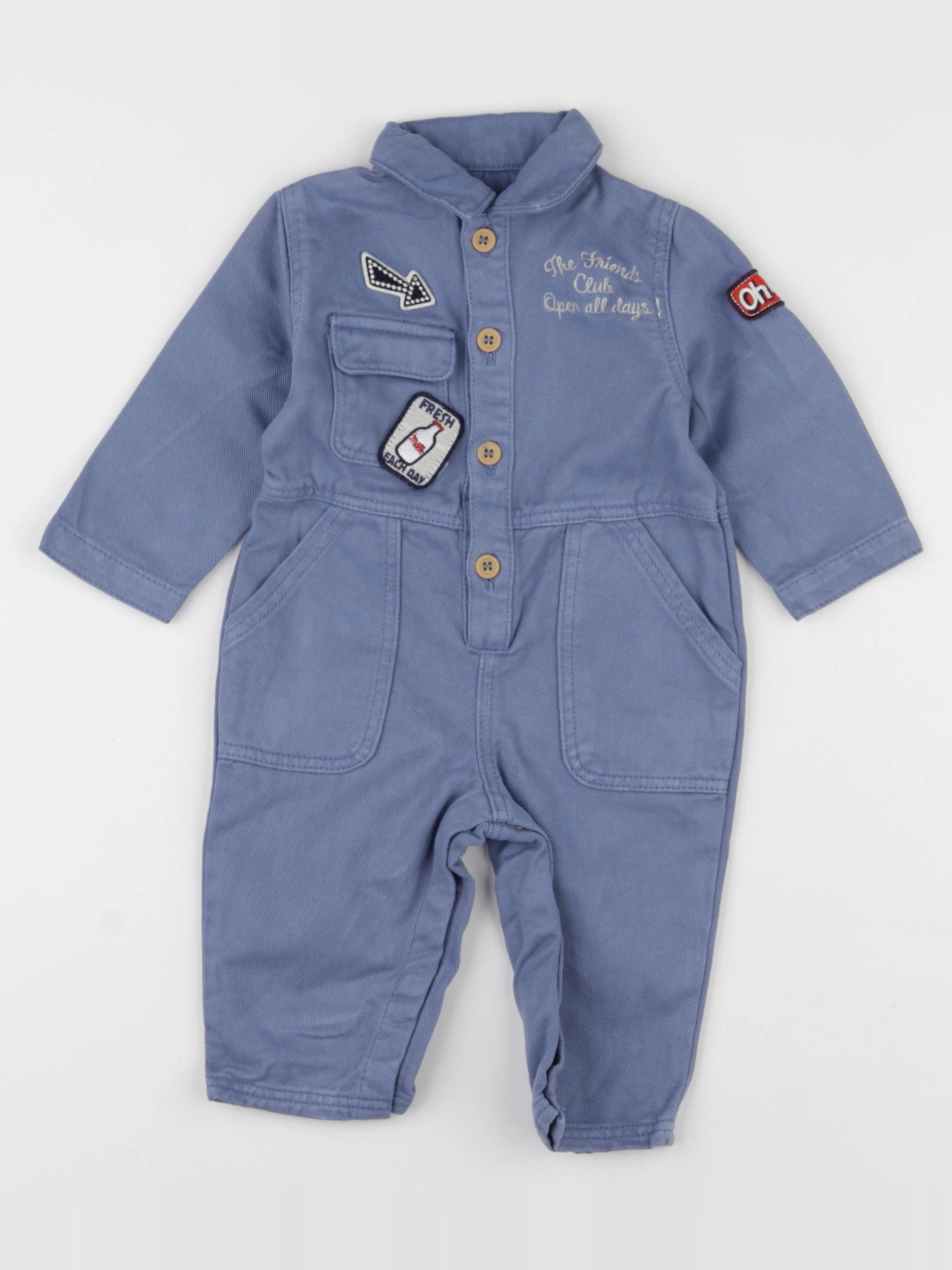 Boutchou - combinaison bleu - 6 mois