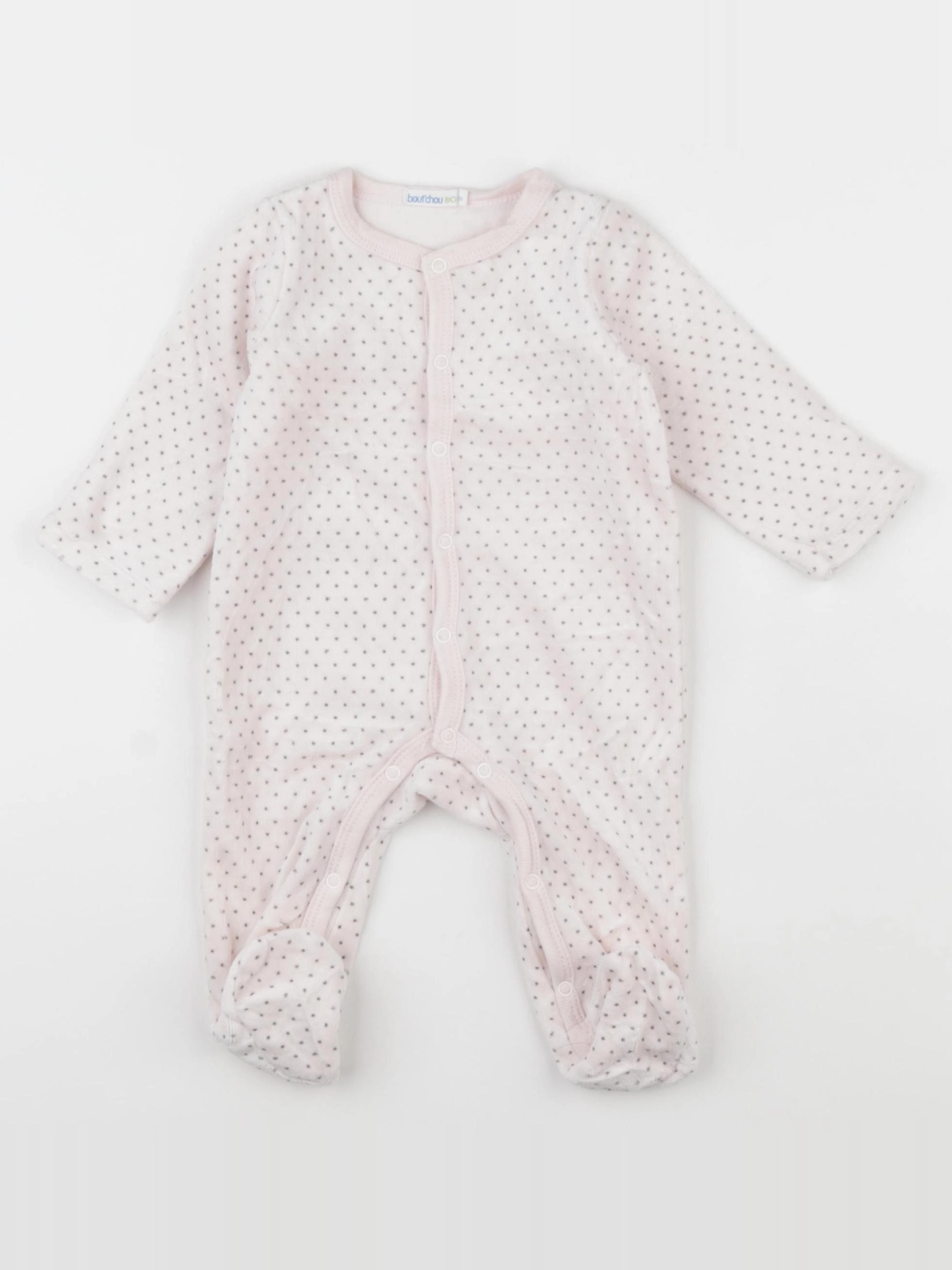 Boutchou - pyjama velours rose - 3 mois