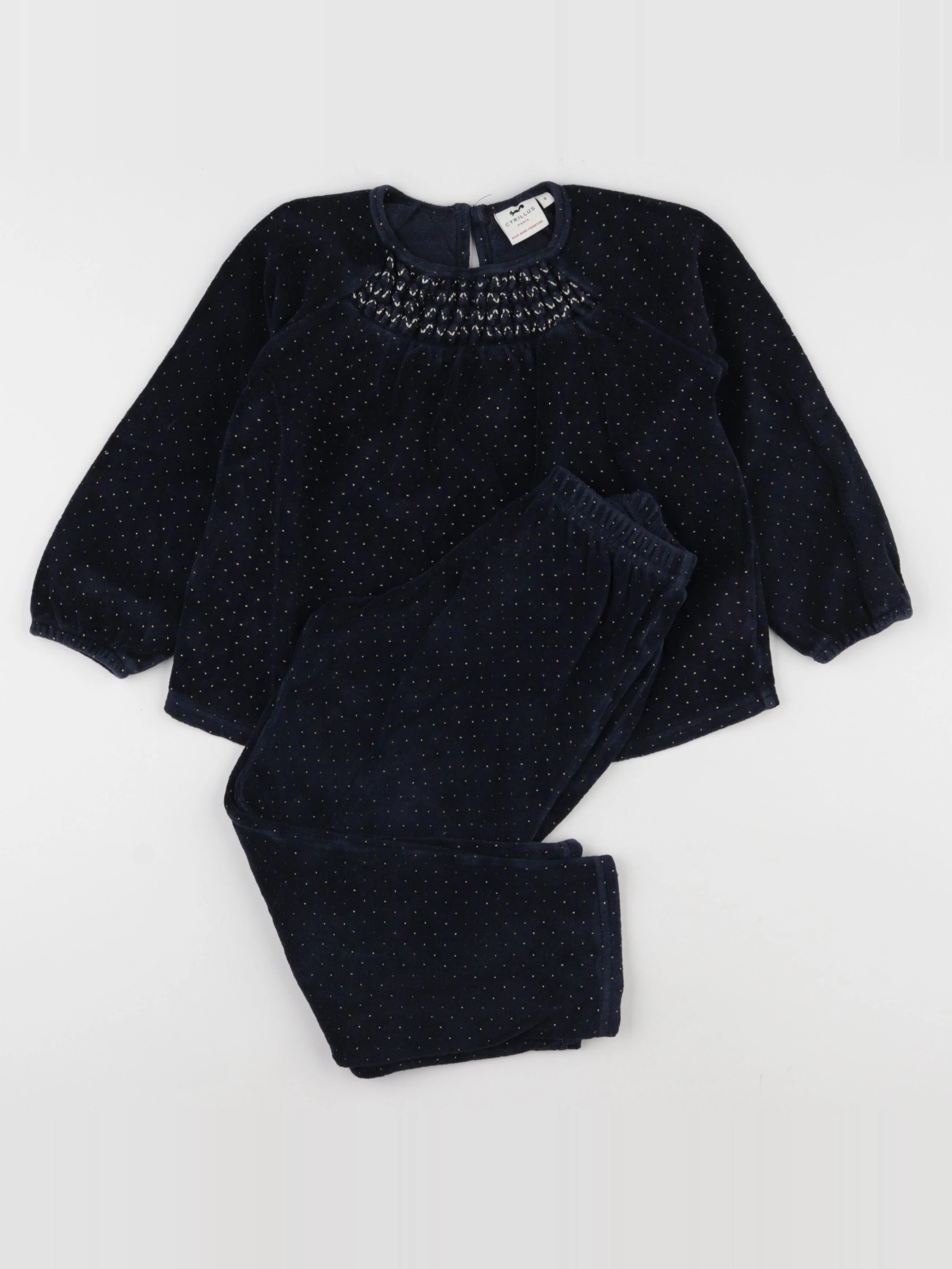 Cyrillus - pyjama velours bleu - 6 ans