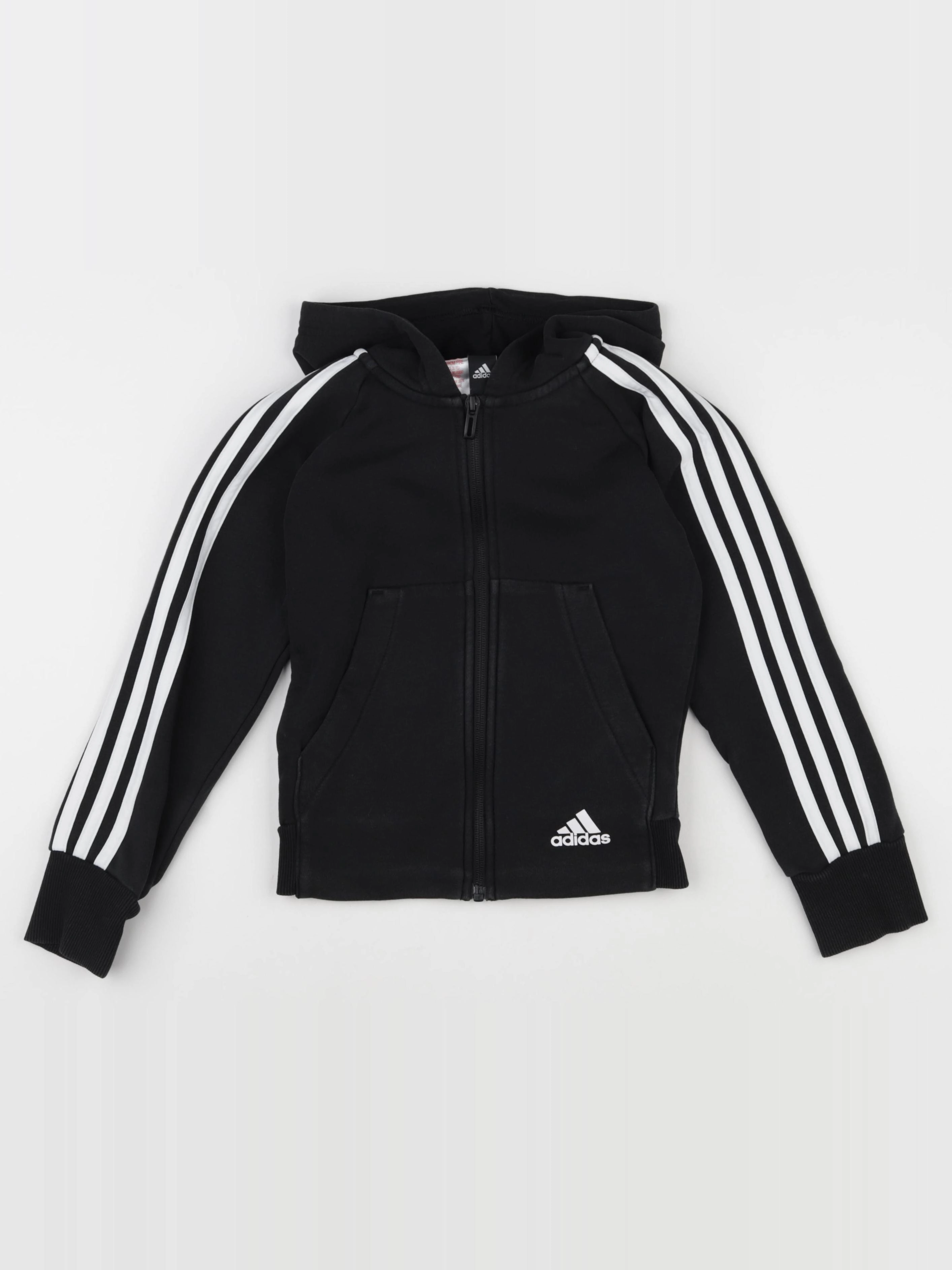 Adidas - sweat noir - 7/8 ans