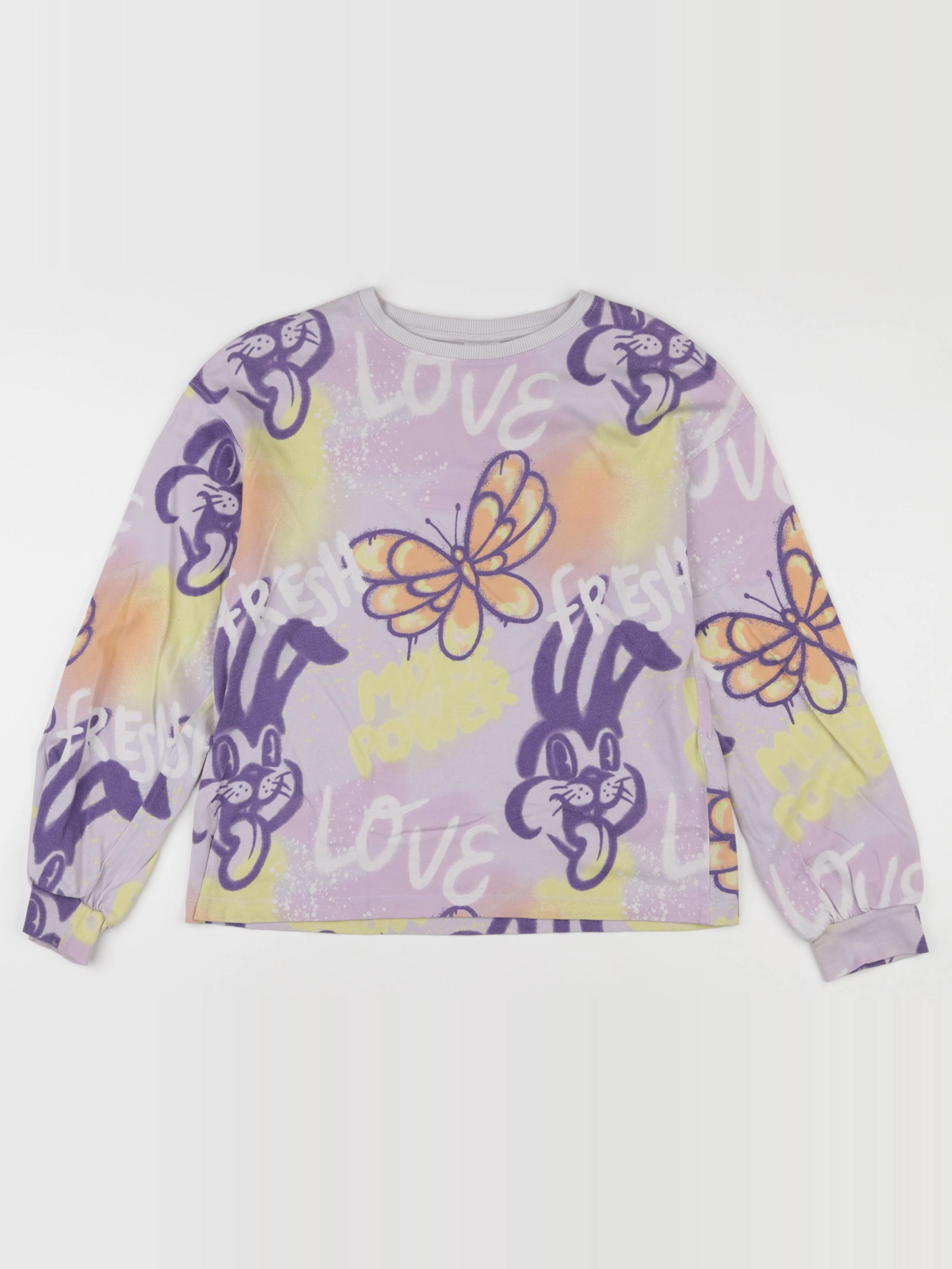 Zara - tee-shirt violet, jaune - 13/14 ans