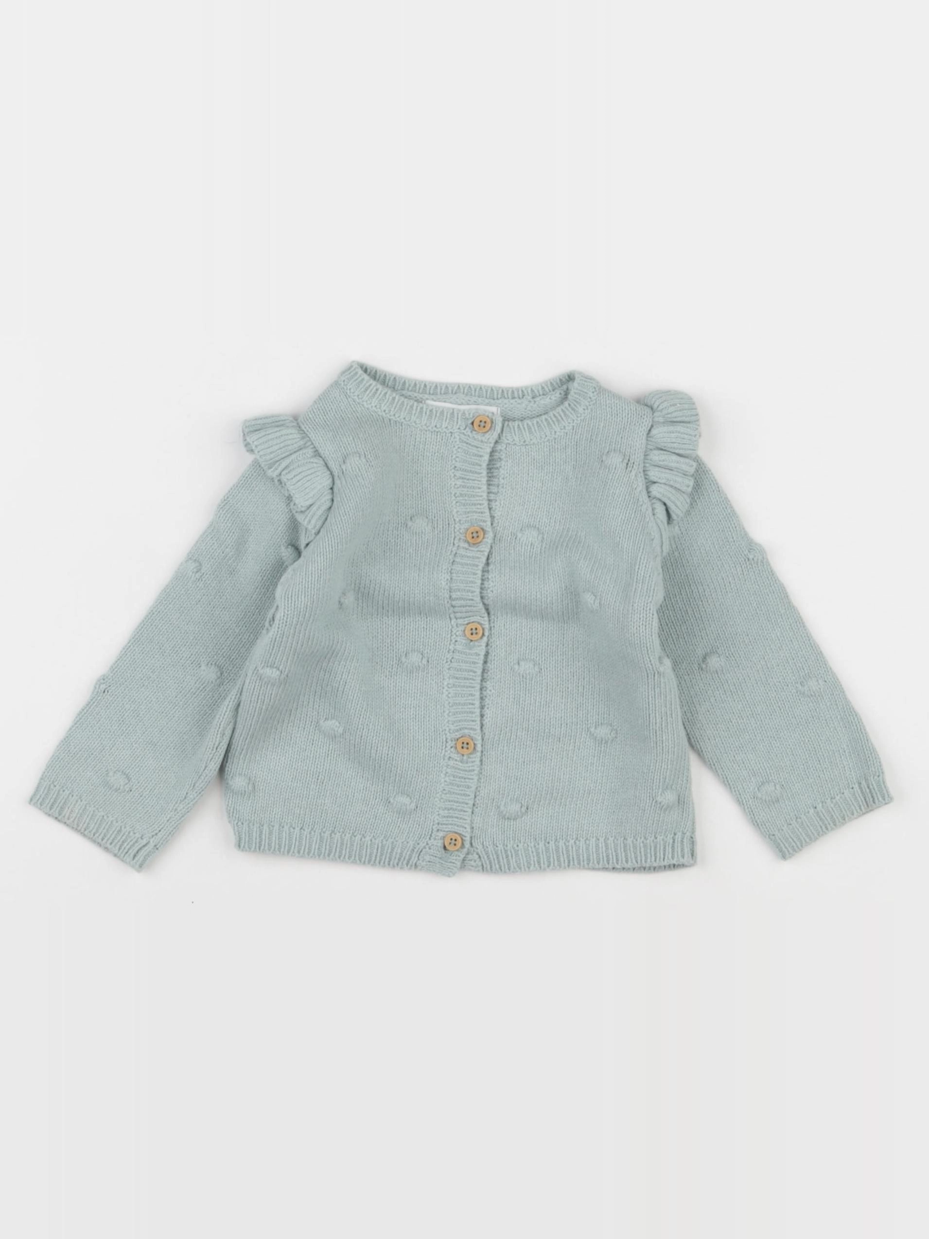 Vertbaudet - gilet vert - 6 mois