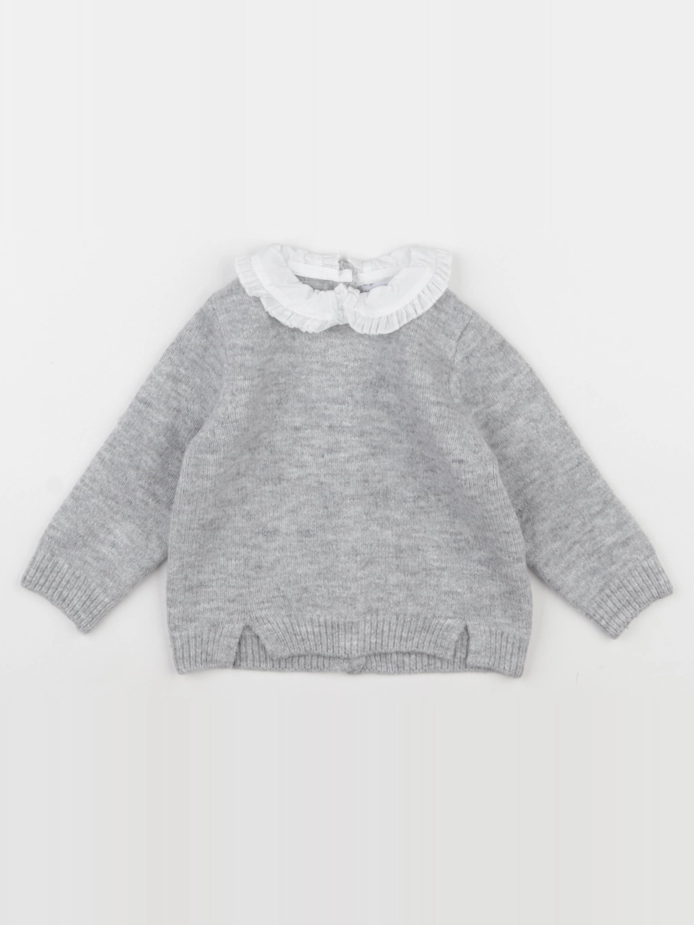 Vertbaudet - pull gris - 12 mois