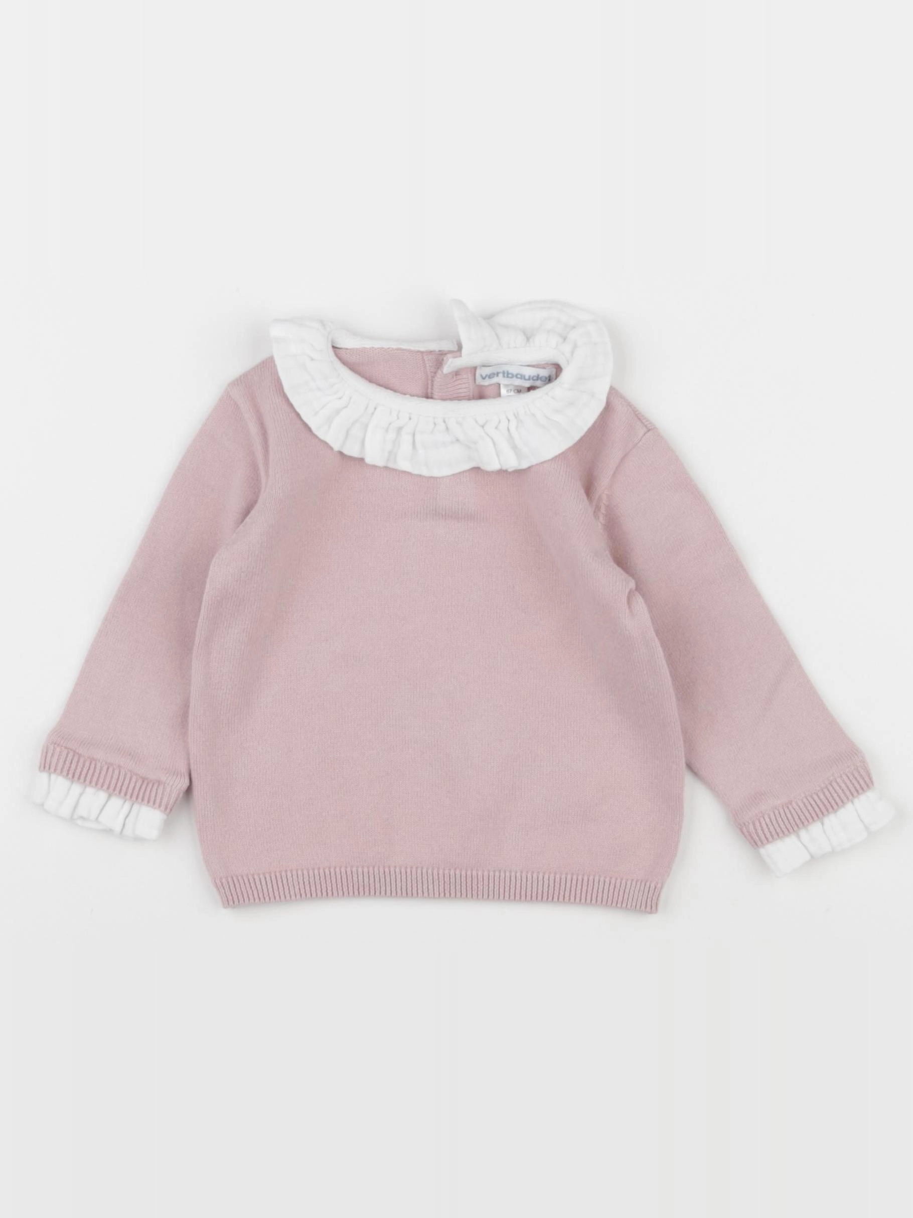 Vertbaudet - pull e rose - 6 mois
