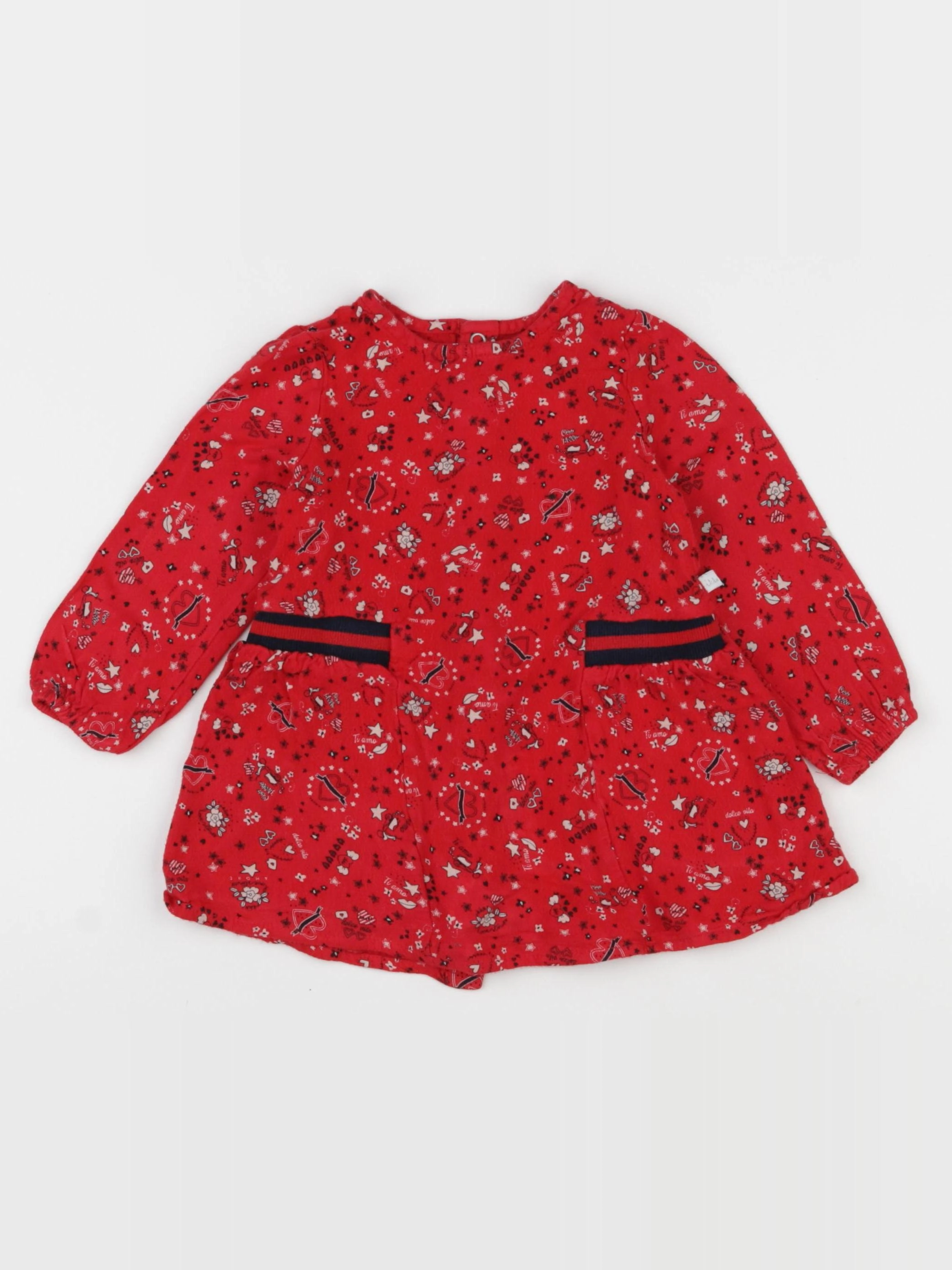 IKKS - blouse rouge - 2 ans