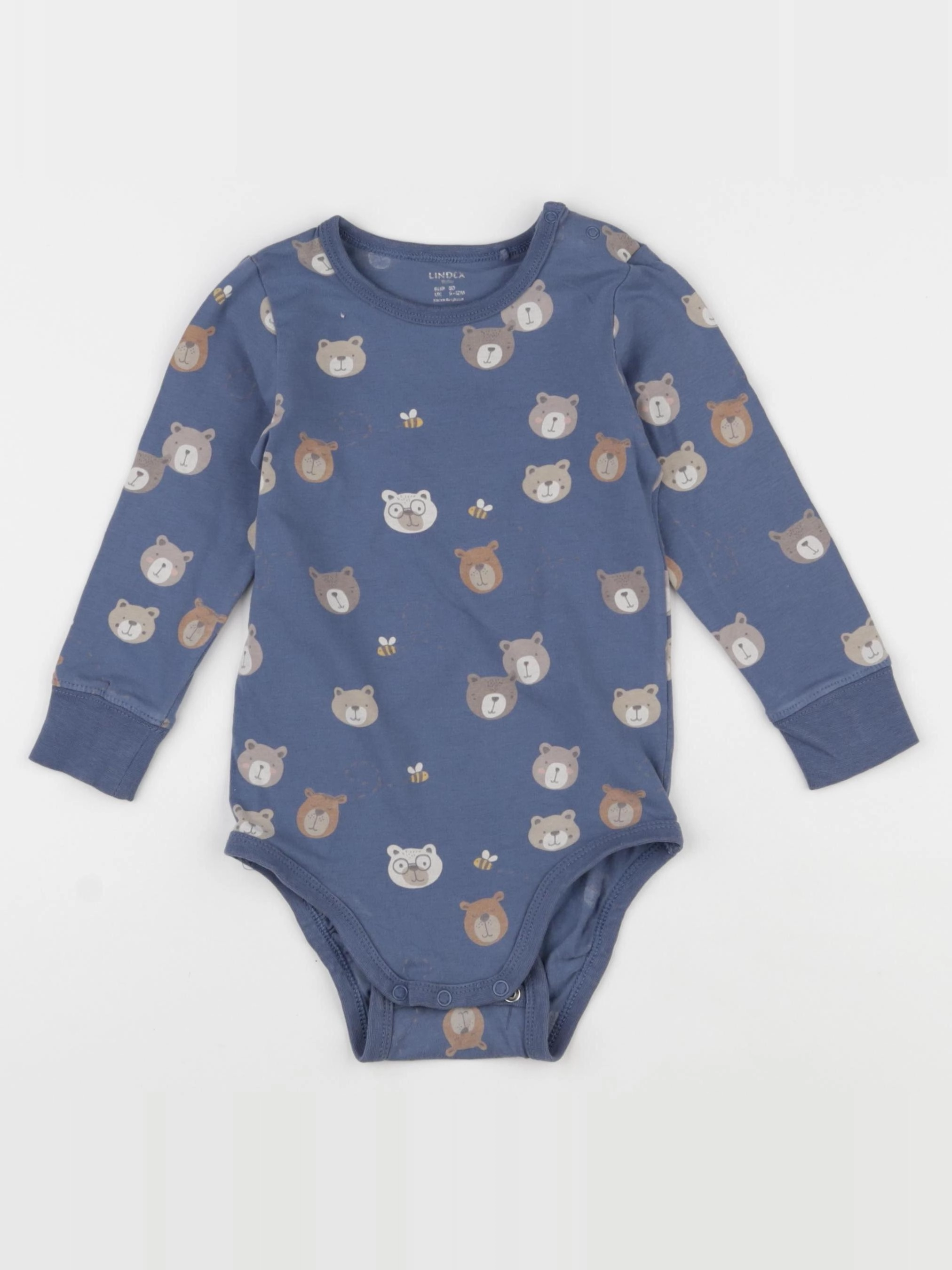 Lindex - body bleu - 9/12 mois
