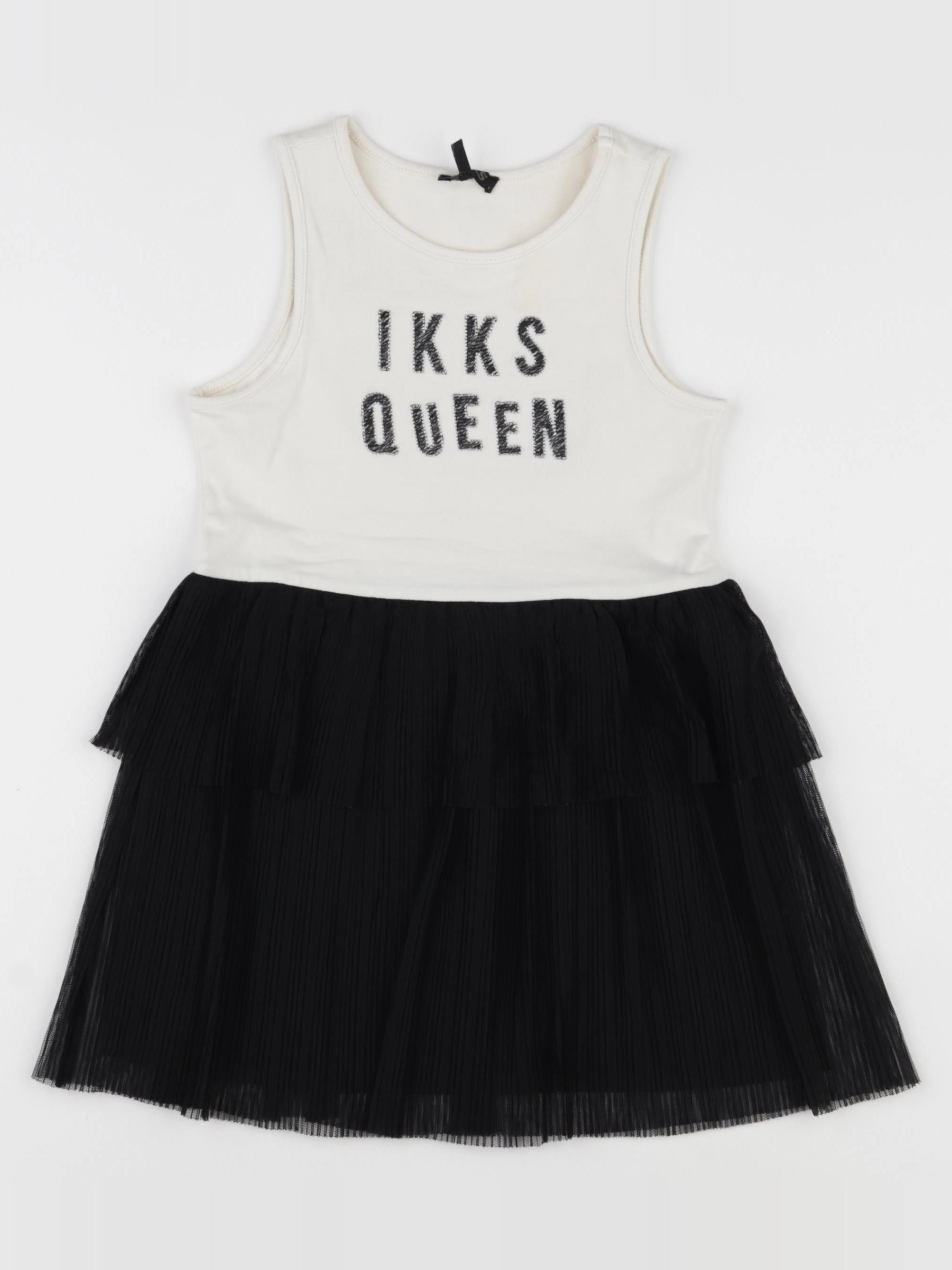 IKKS - robe blanc, noir - 4 ans