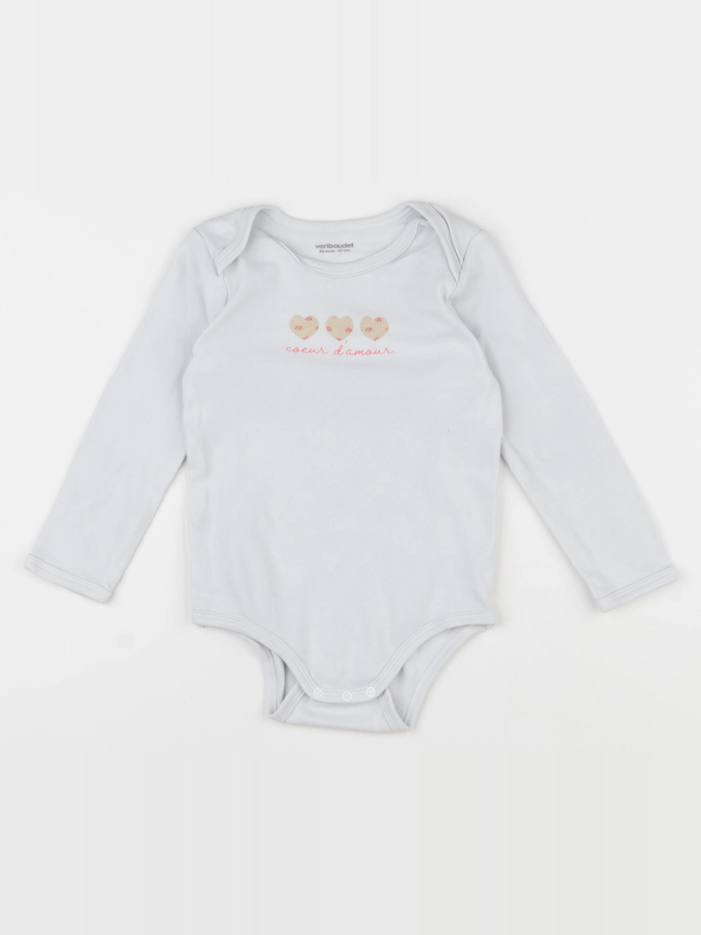 Vertbaudet - body gris - 36 mois