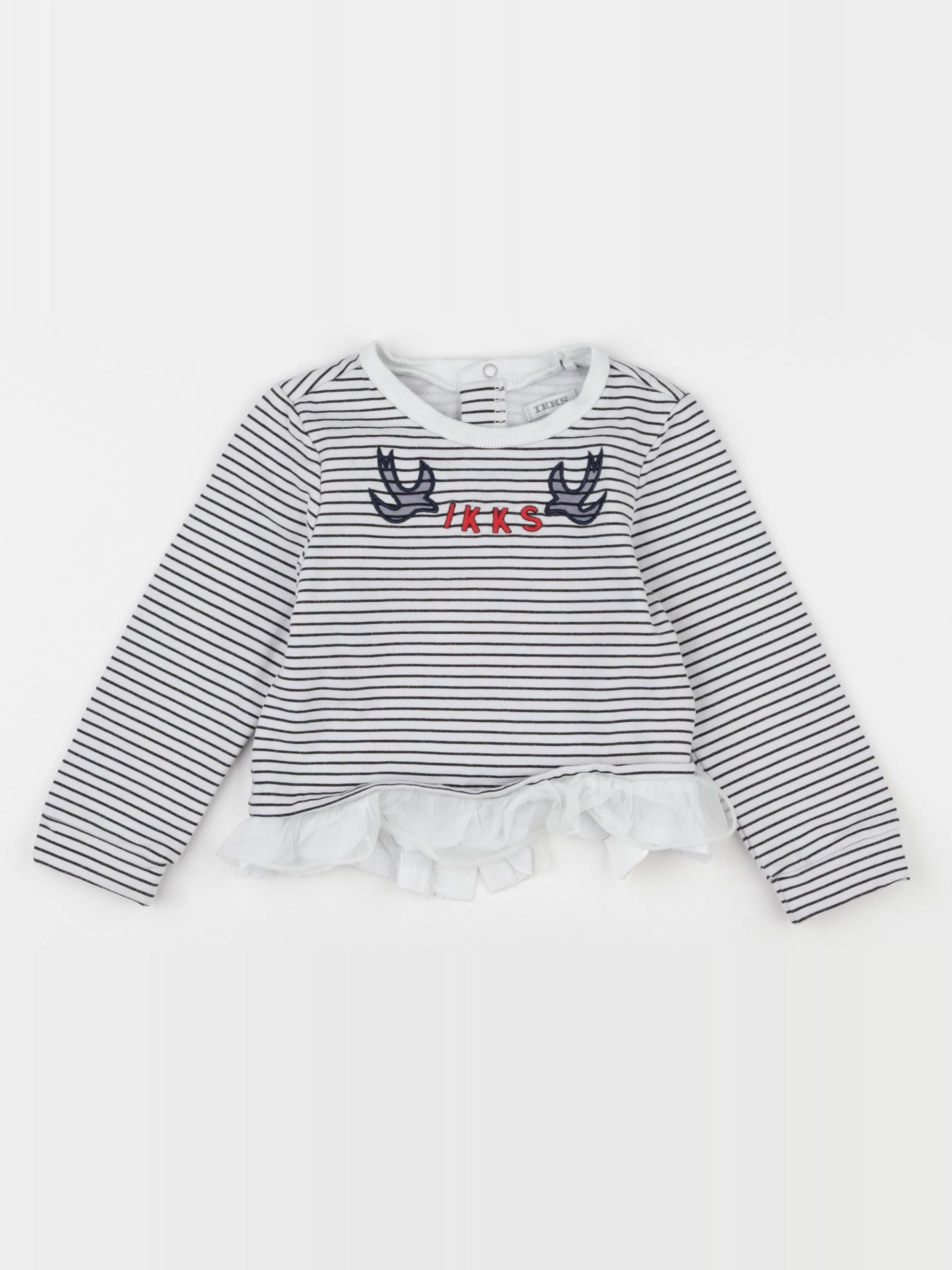 IKKS - sweat blanc, noir - 2 ans