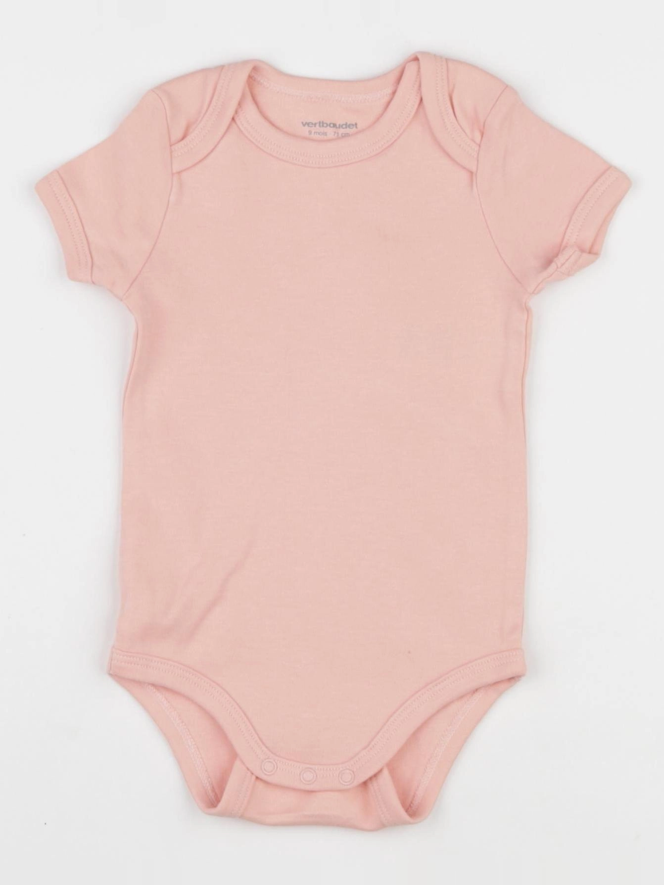 Vertbaudet - body rose - 9 mois