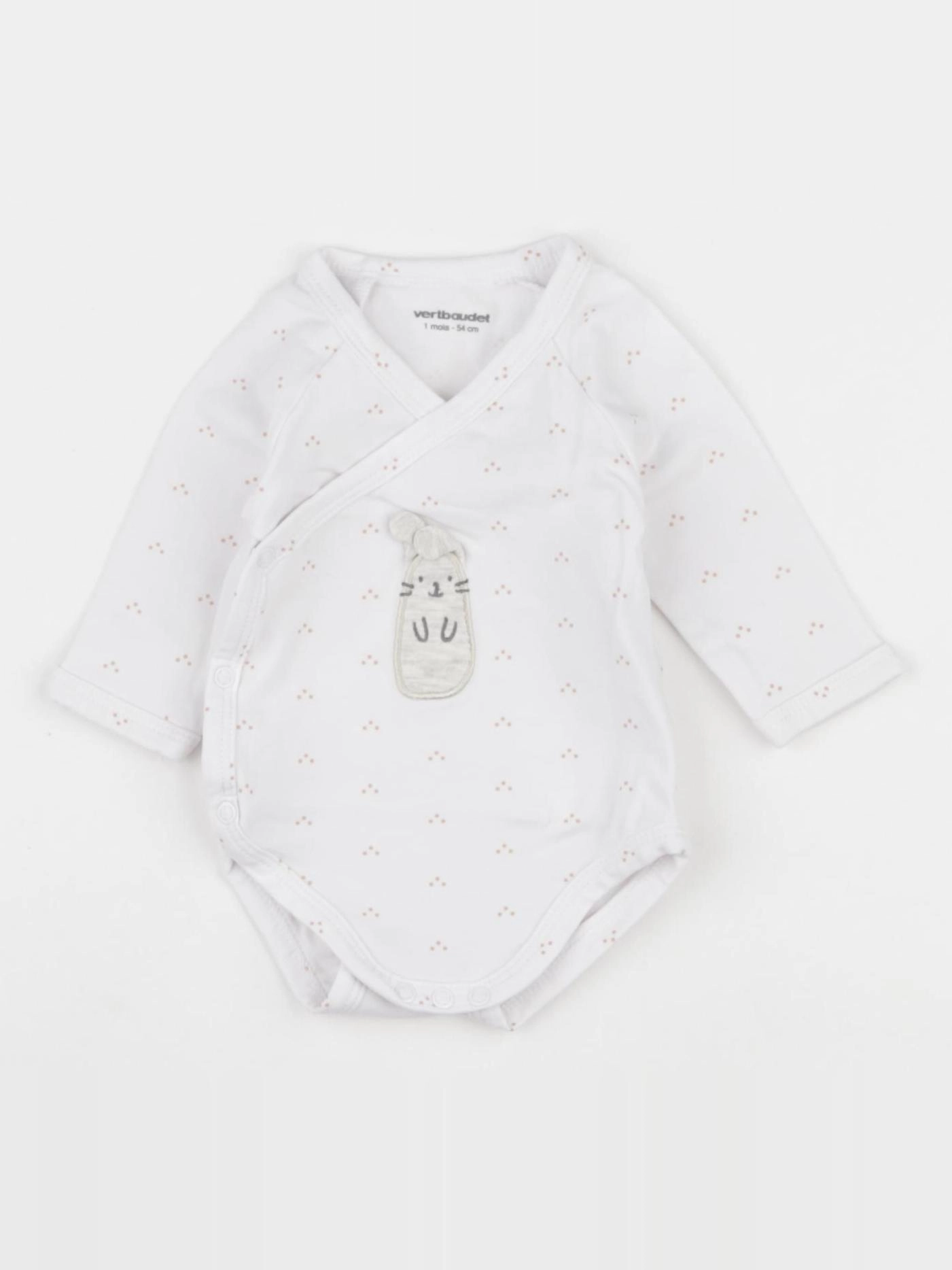 Vertbaudet - body blanc - 1 mois