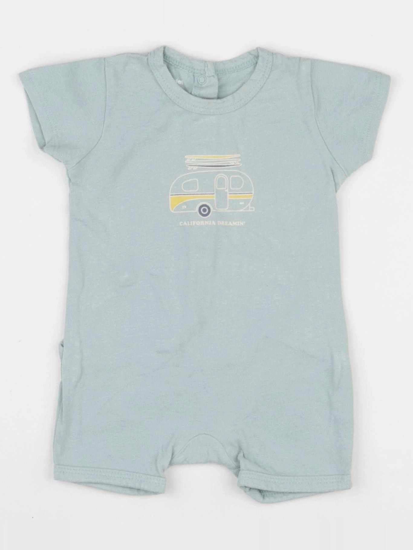 Vertbaudet - pyjama coton bleu - 3 mois