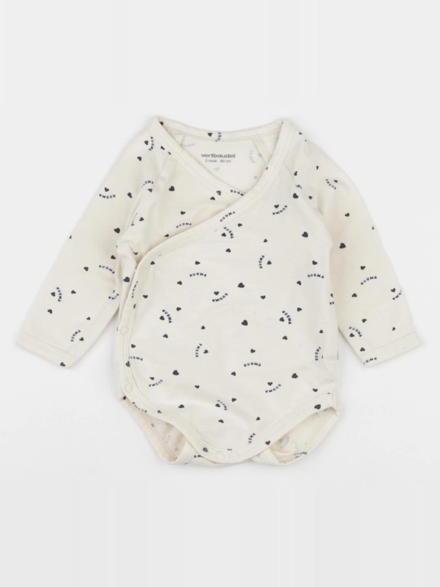 Vertbaudet - body beige - 3 mois