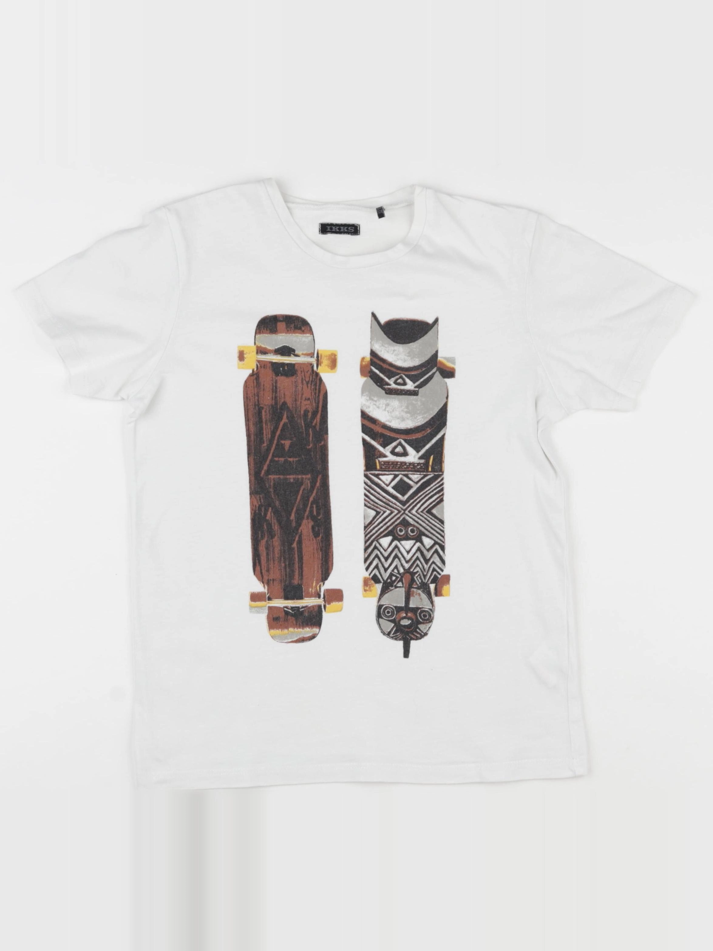 IKKS - tee-shirt blanc - 8 ans