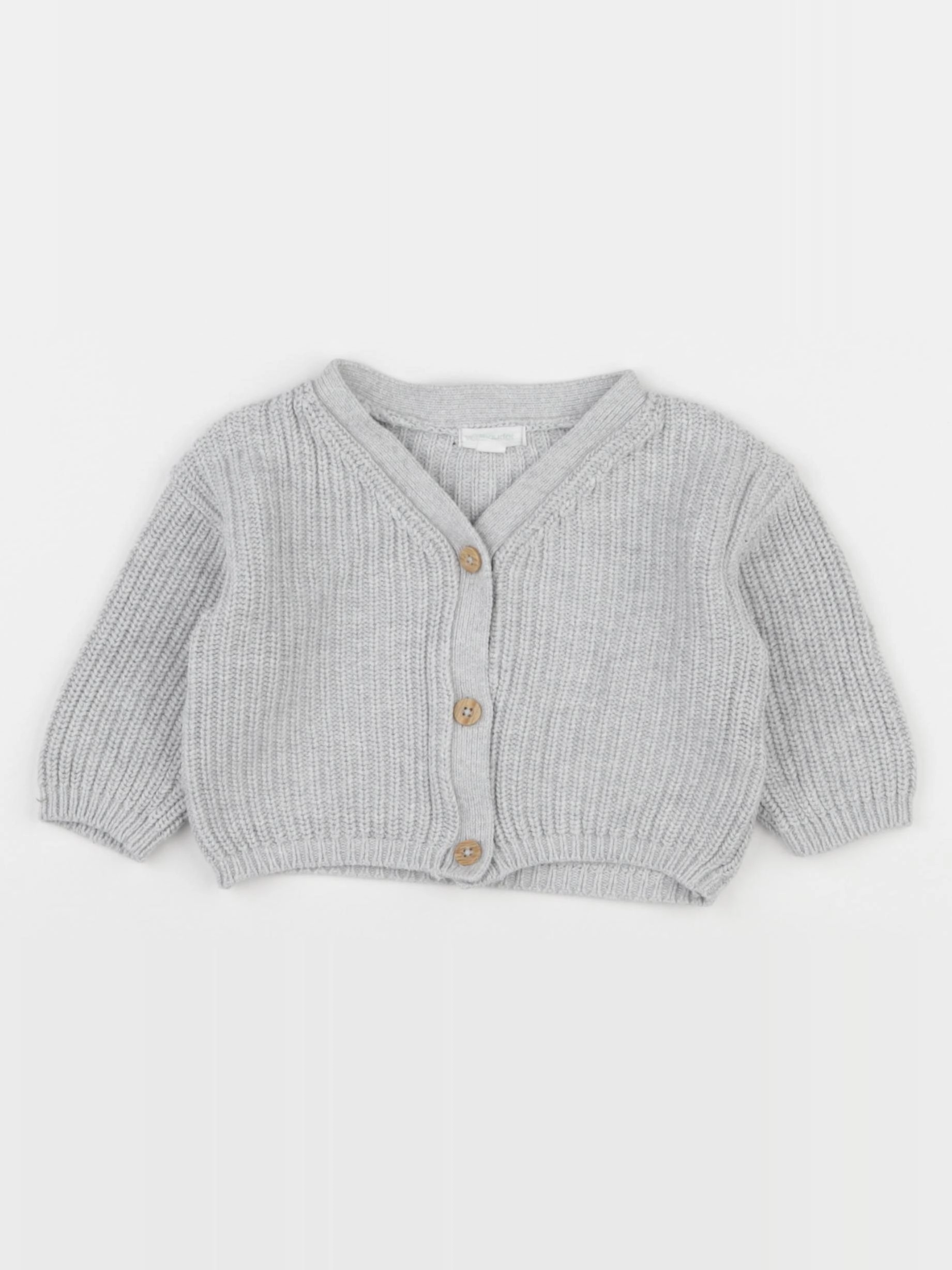 Vertbaudet - gilet gris - 6 mois