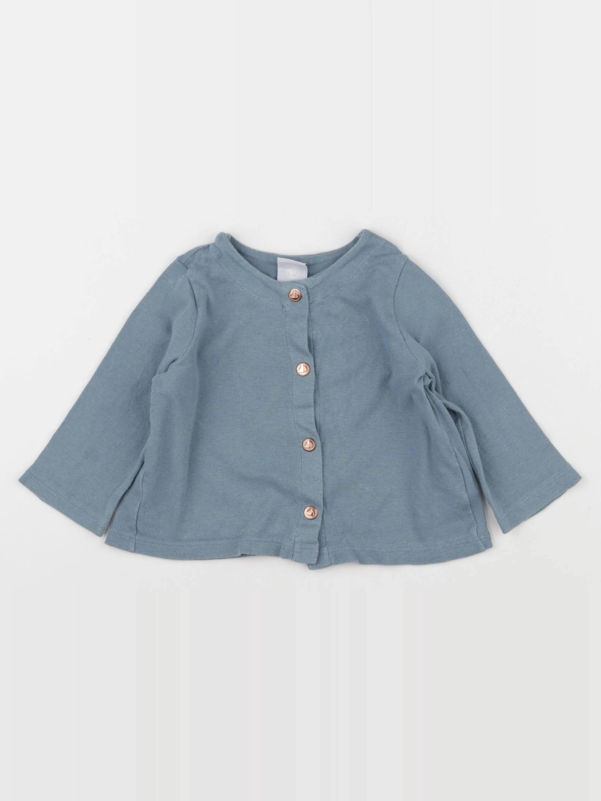 Petit Bateau - tee-shirt bleu - 12 mois