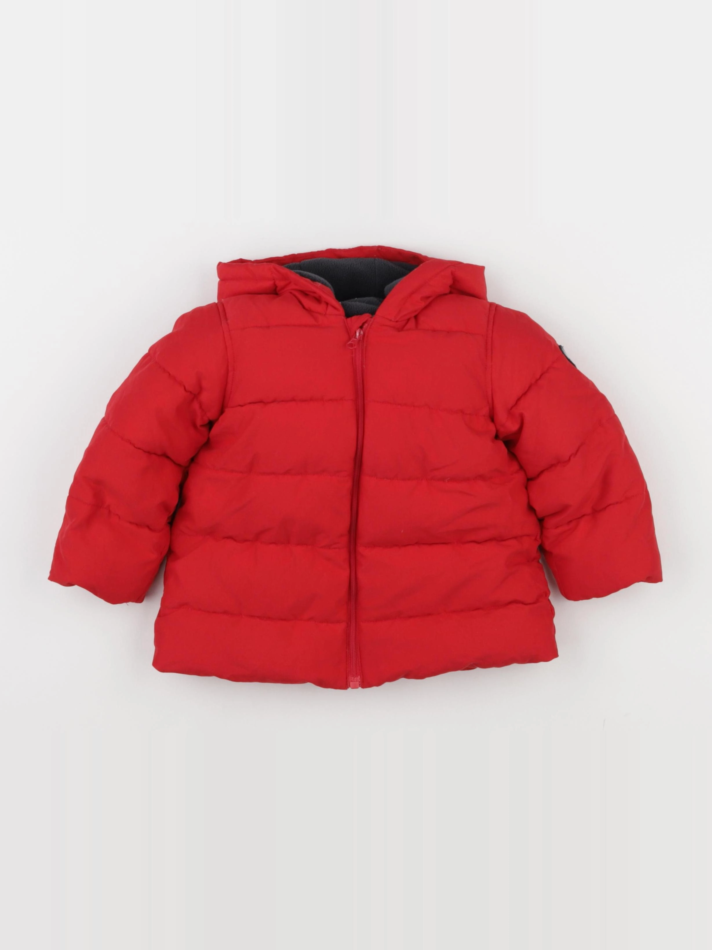 Petit Bateau - doudoune rouge - 18 mois