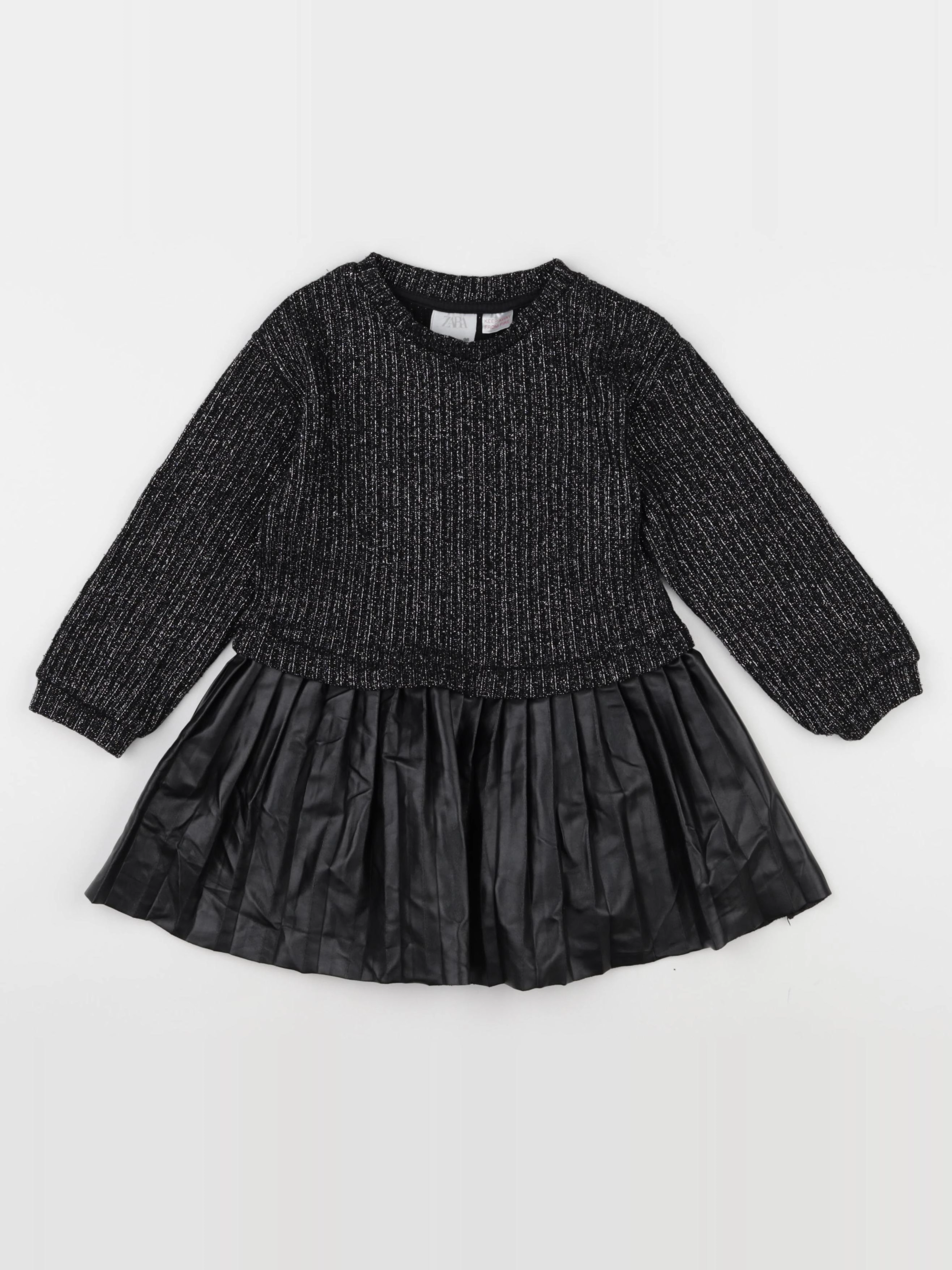 Zara - robe noir, argent - 2/3 ans