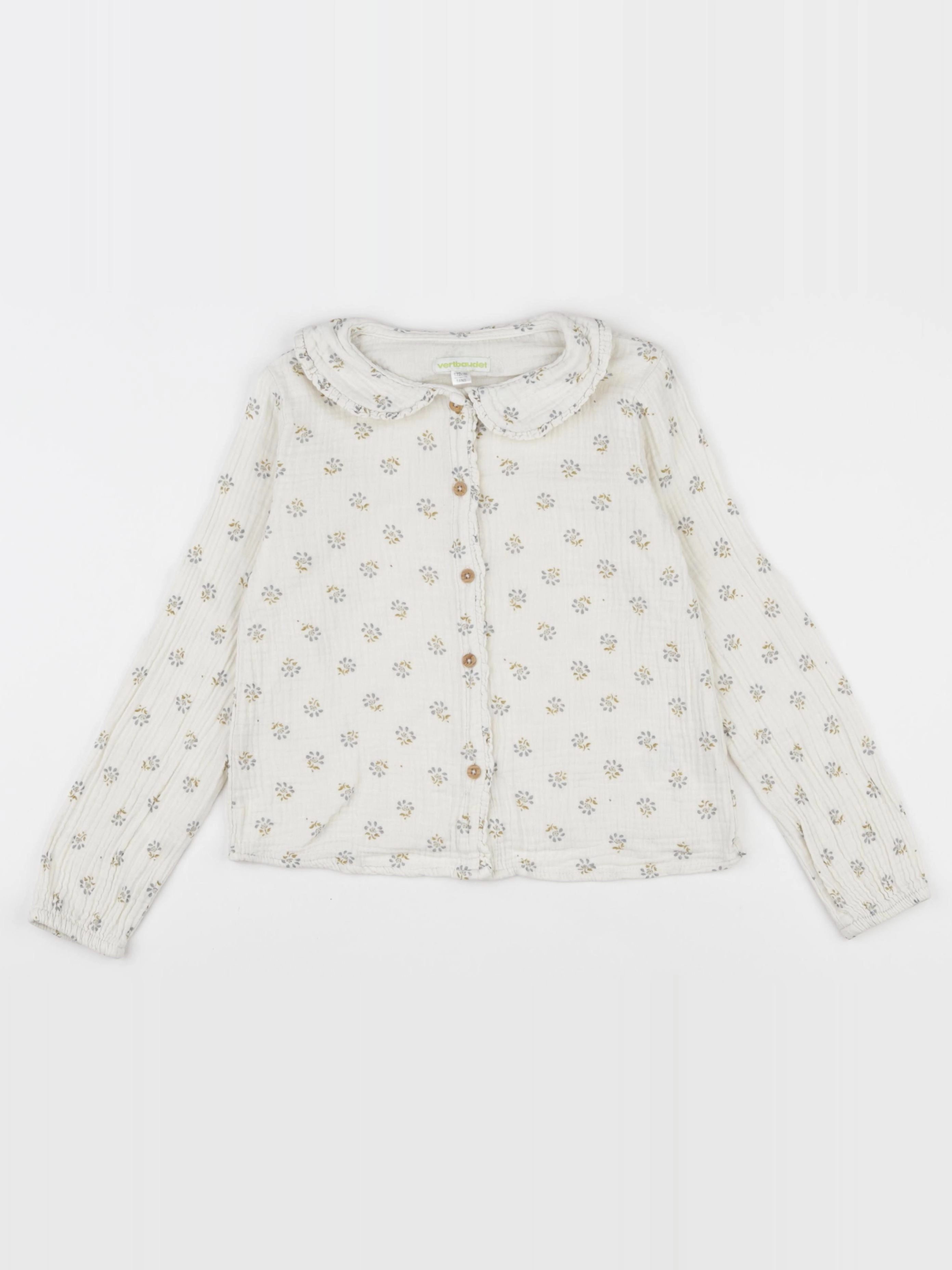 Vertbaudet - blouse beige - 7 ans
