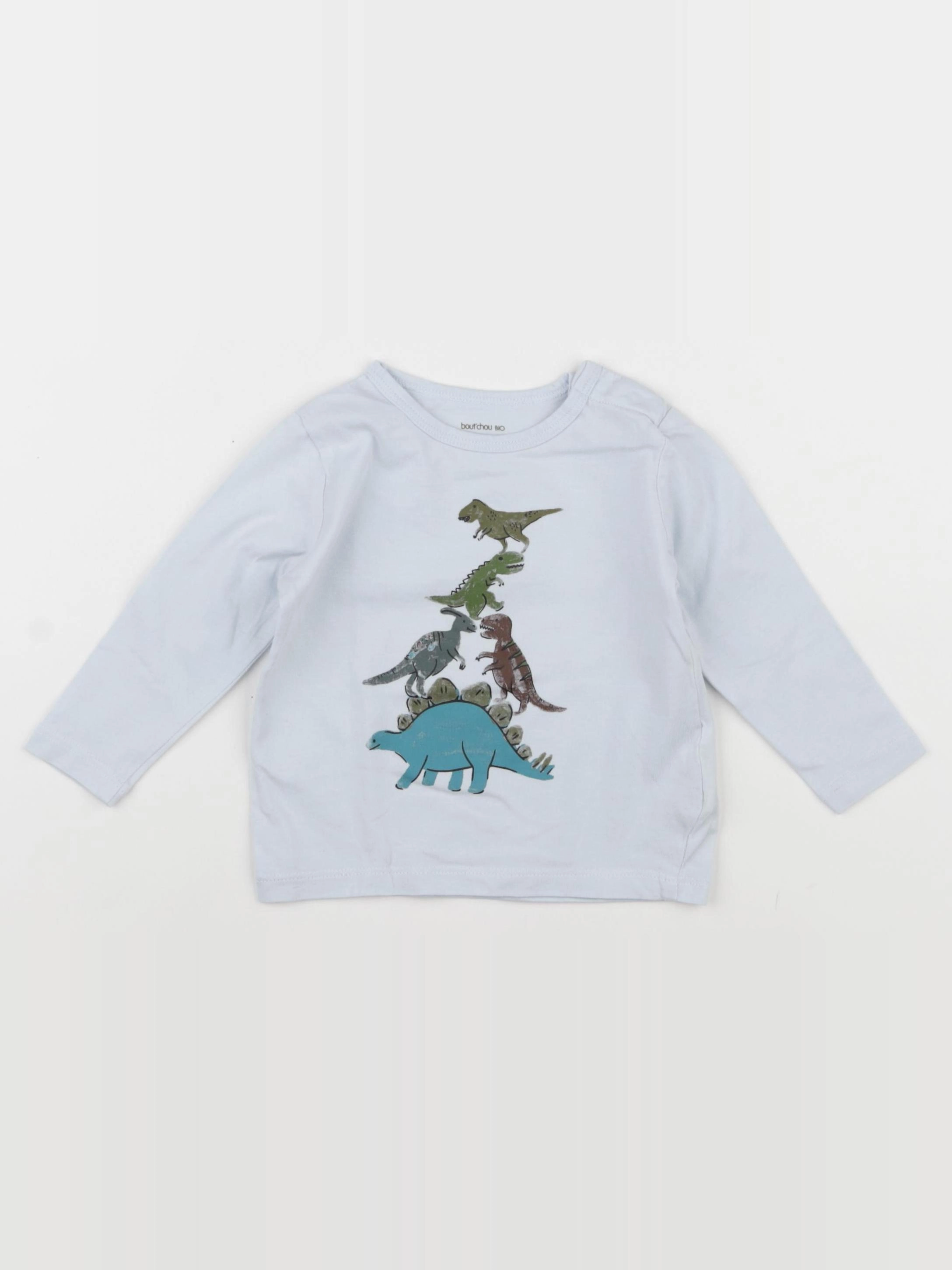 Boutchou - tee-shirt bleu - 9 mois