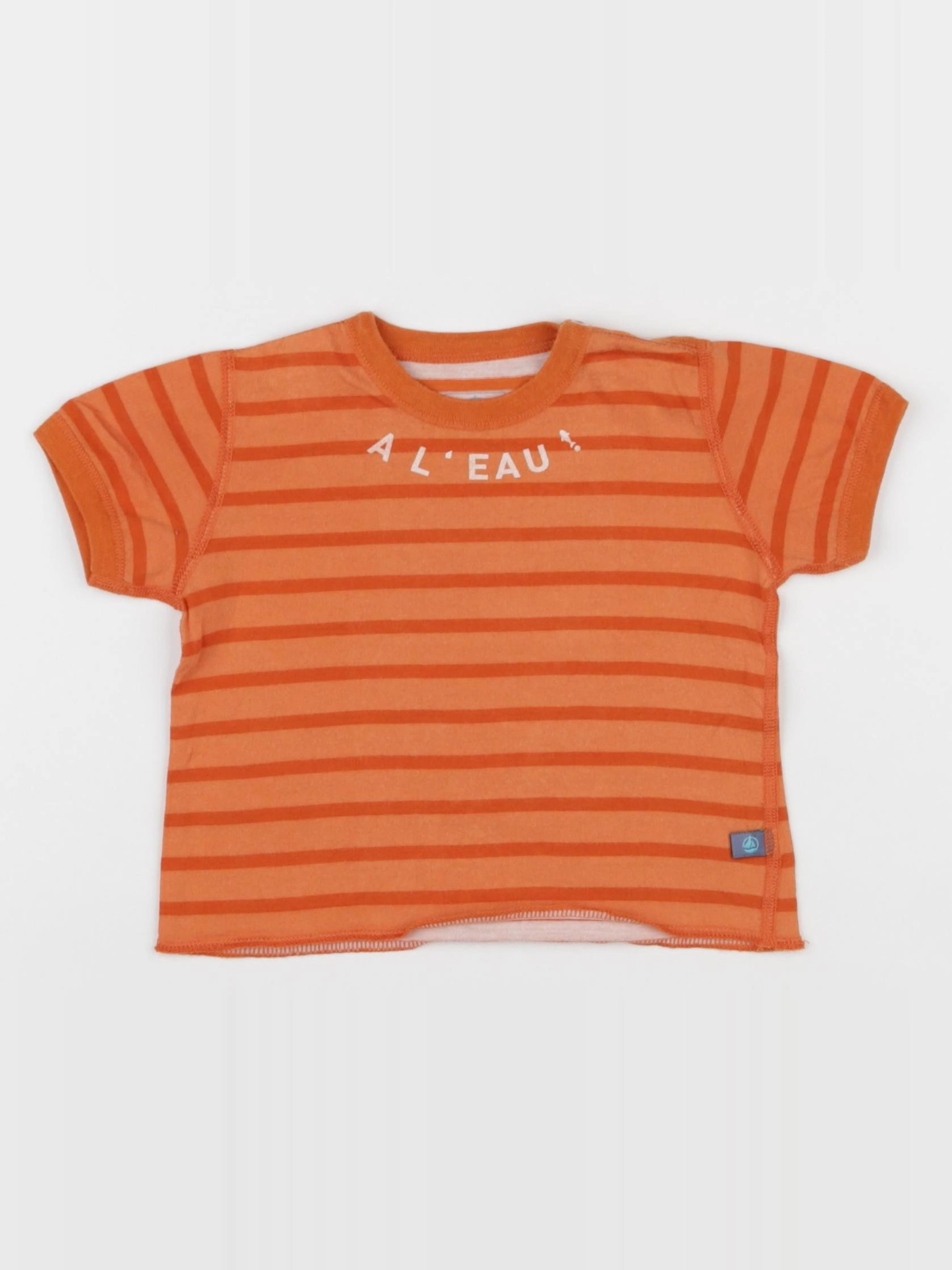Petit Bateau - tee-shirt orange - 6 mois