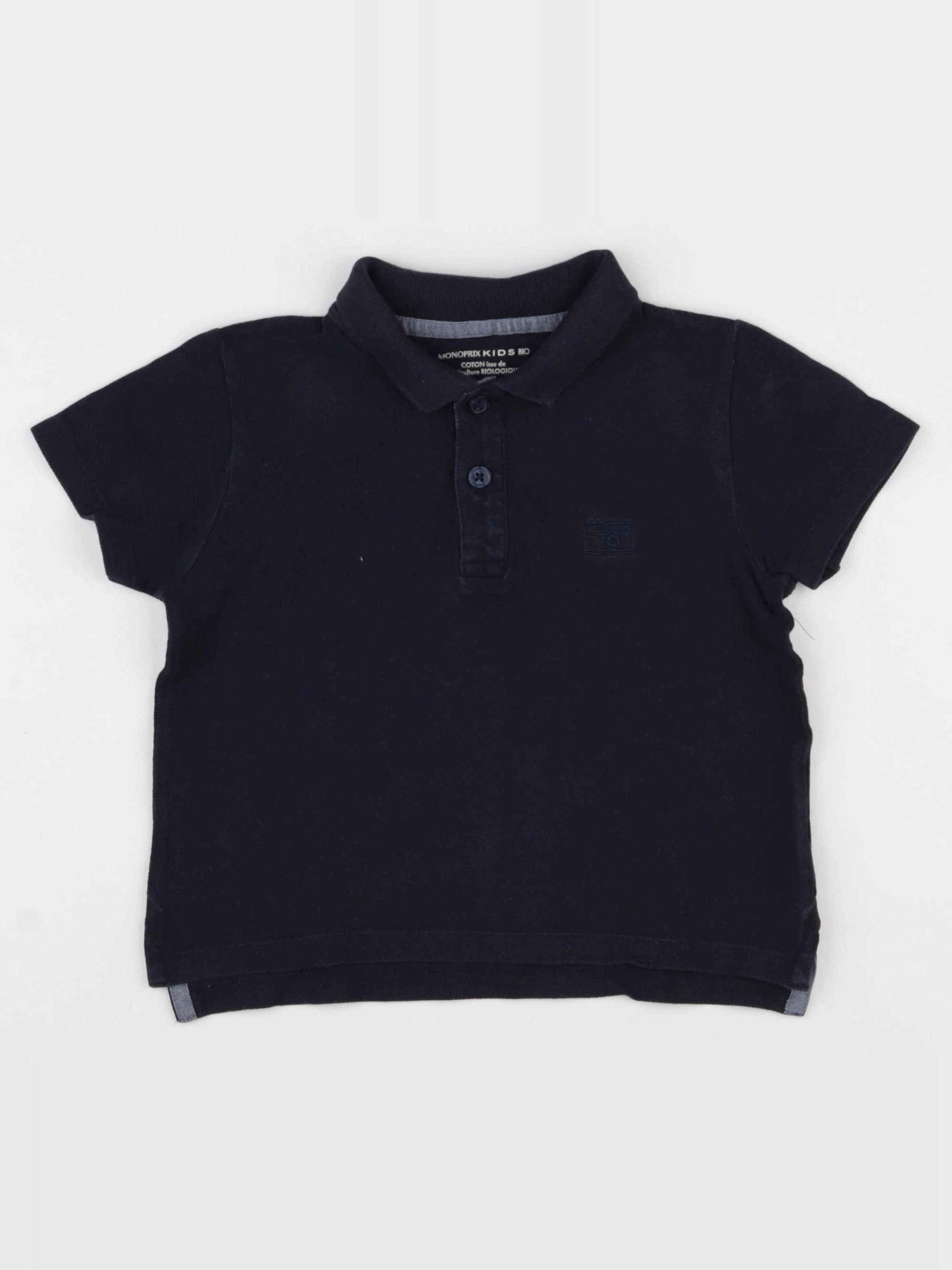Monoprix - polo bleu - 4 ans