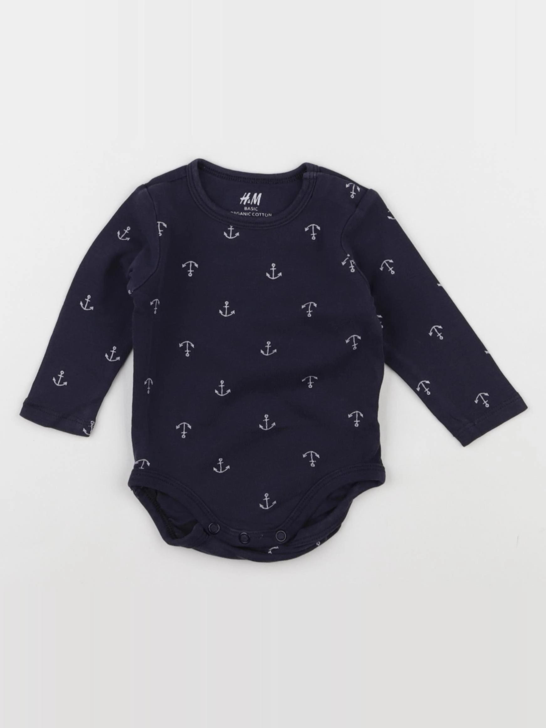 H&M - body bleu - 3 mois