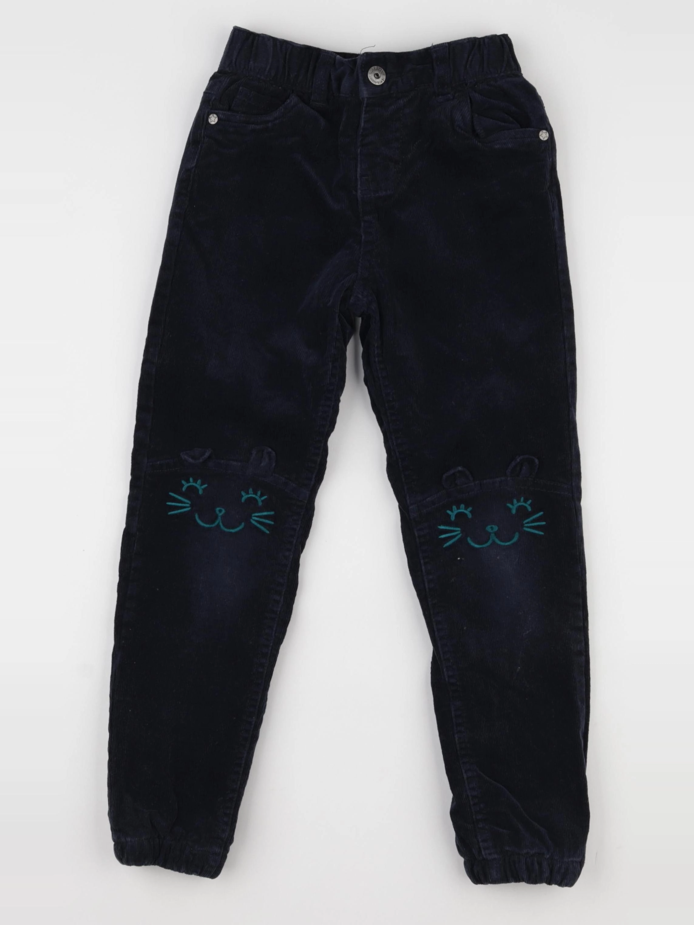 Vertbaudet - pantalon doublé bleu - 7 ans