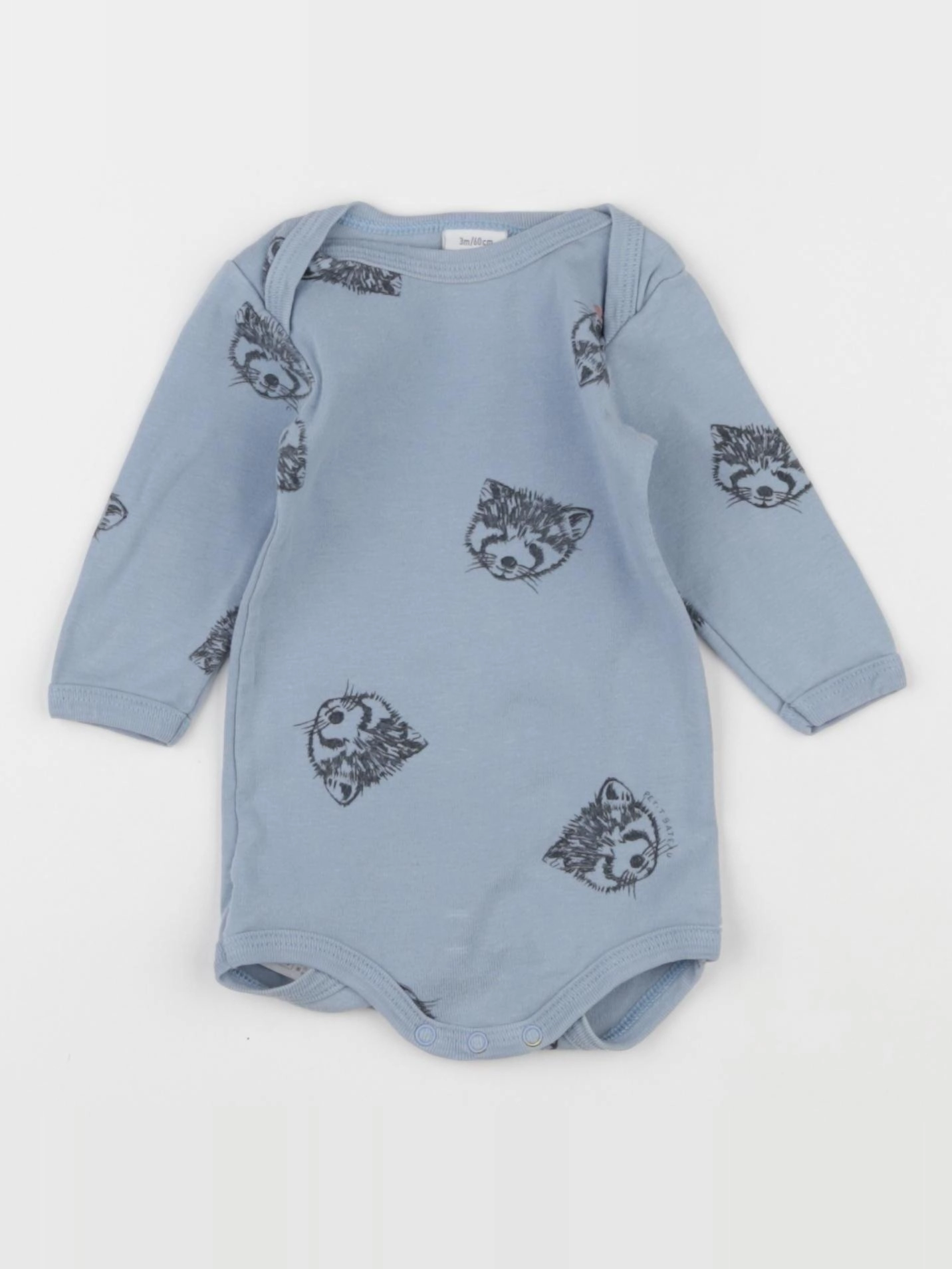 Petit Bateau - body bleu - 3 mois