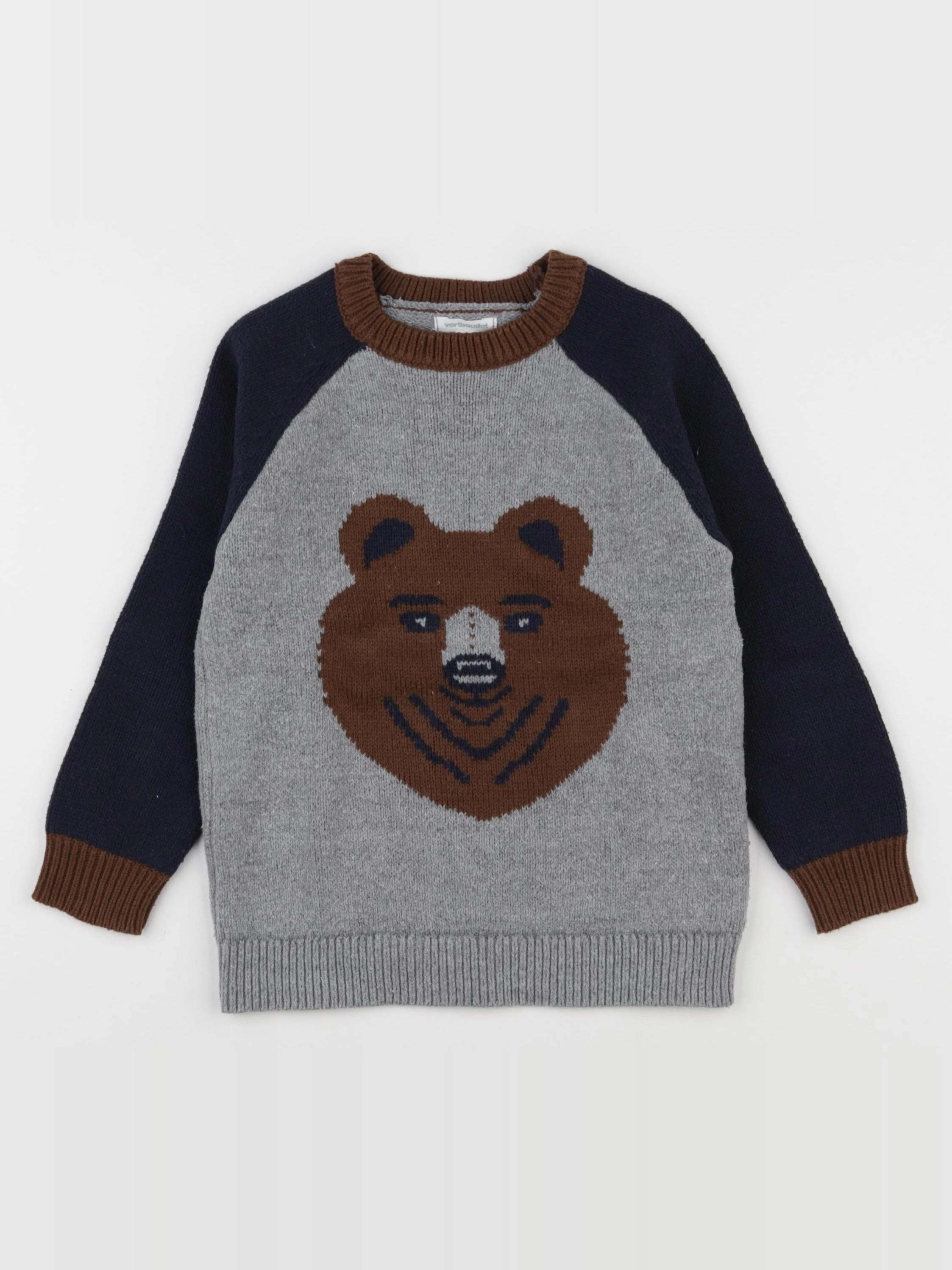 Vertbaudet - pull gris - 5 ans