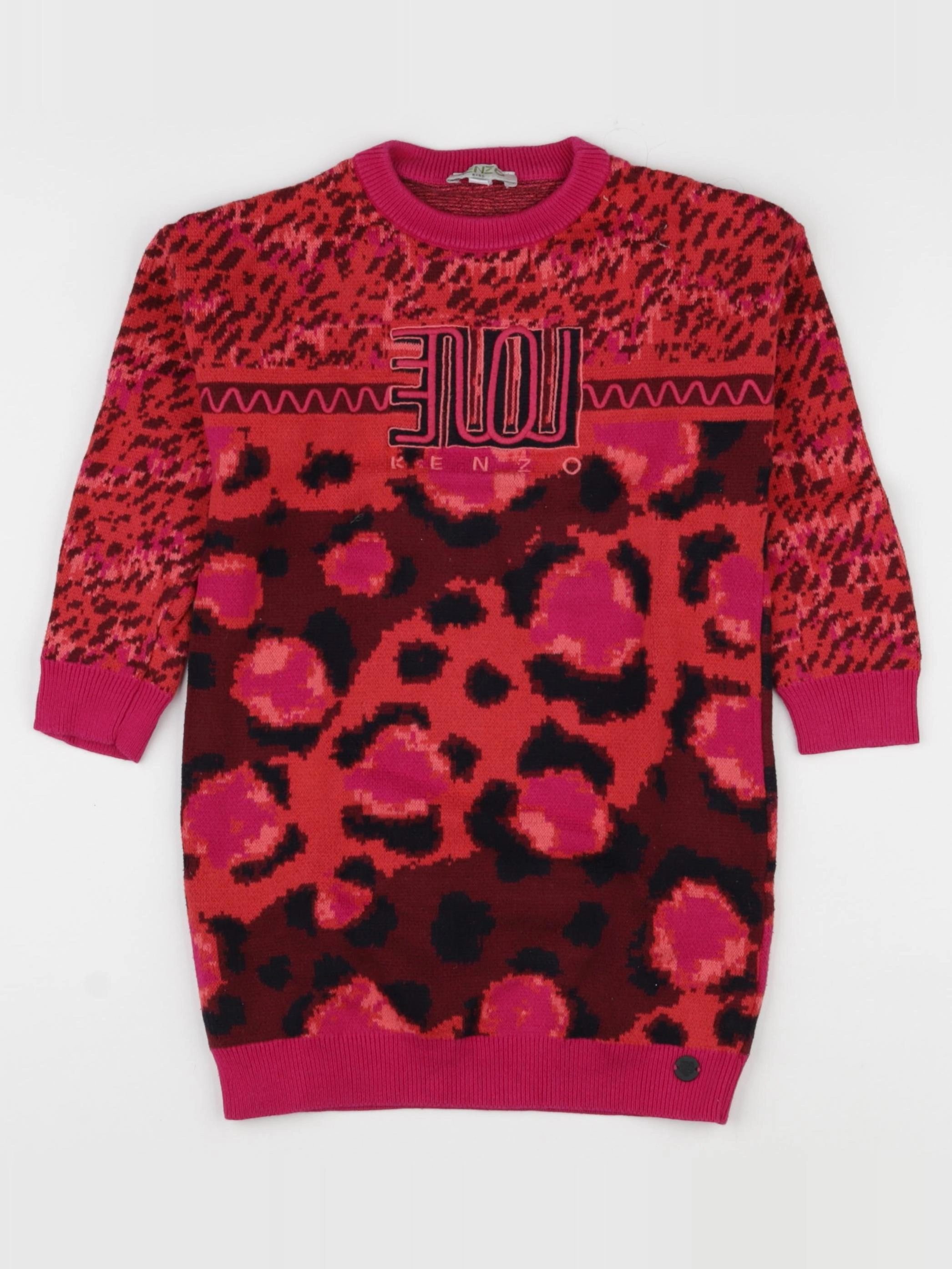 Kenzo - robe rose, rouge - 4 ans