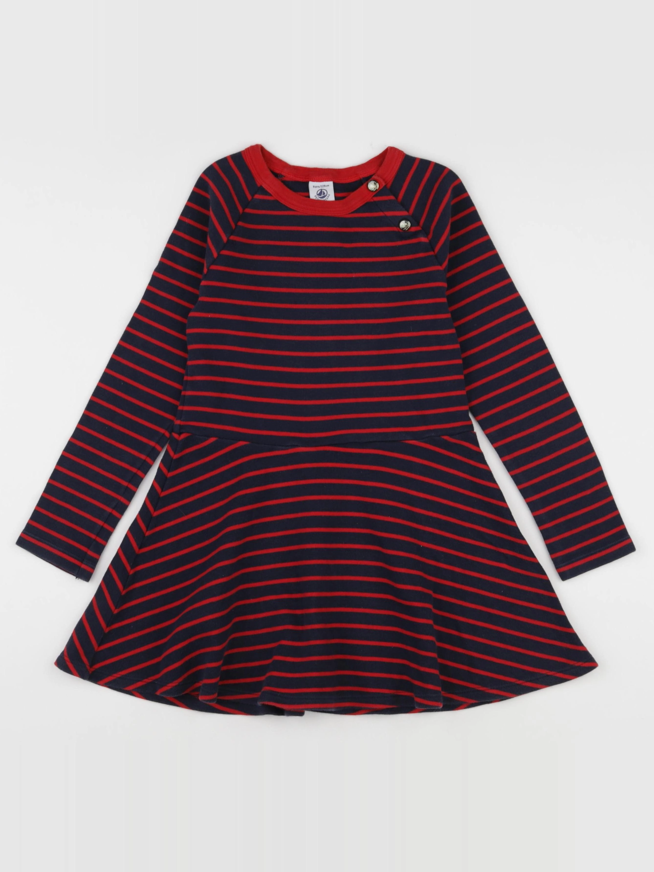 Petit Bateau - robe rouge - 8 ans